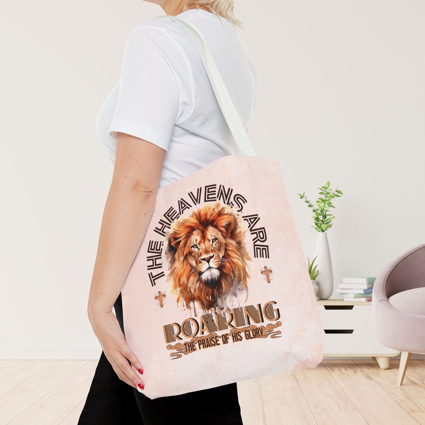 The Heavens are Roaring Tote Bag - Christian Tote Bag - 16"