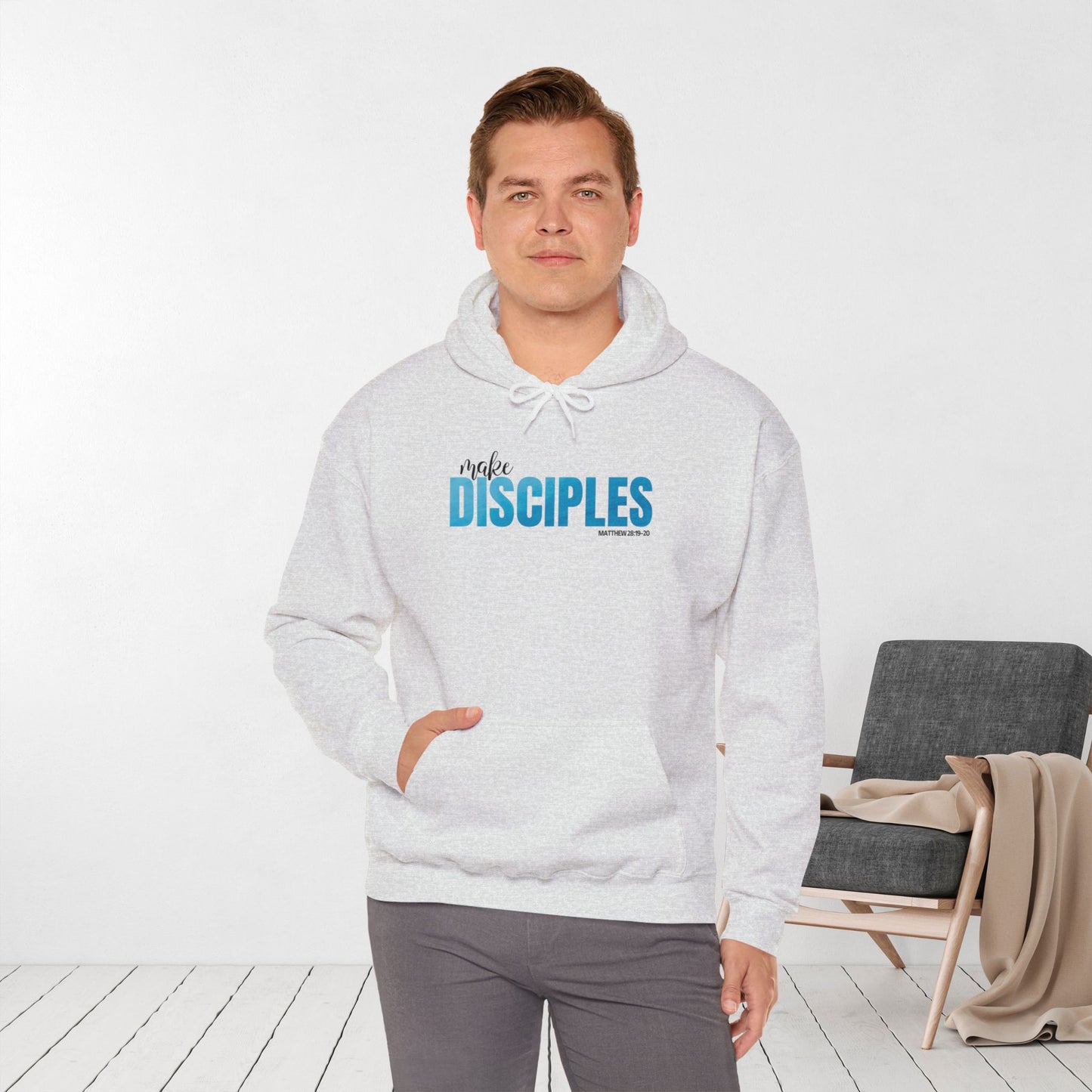 Make Disciples Hoodie - Matthew 28:19-20 Bible Verse Christian Hoodie