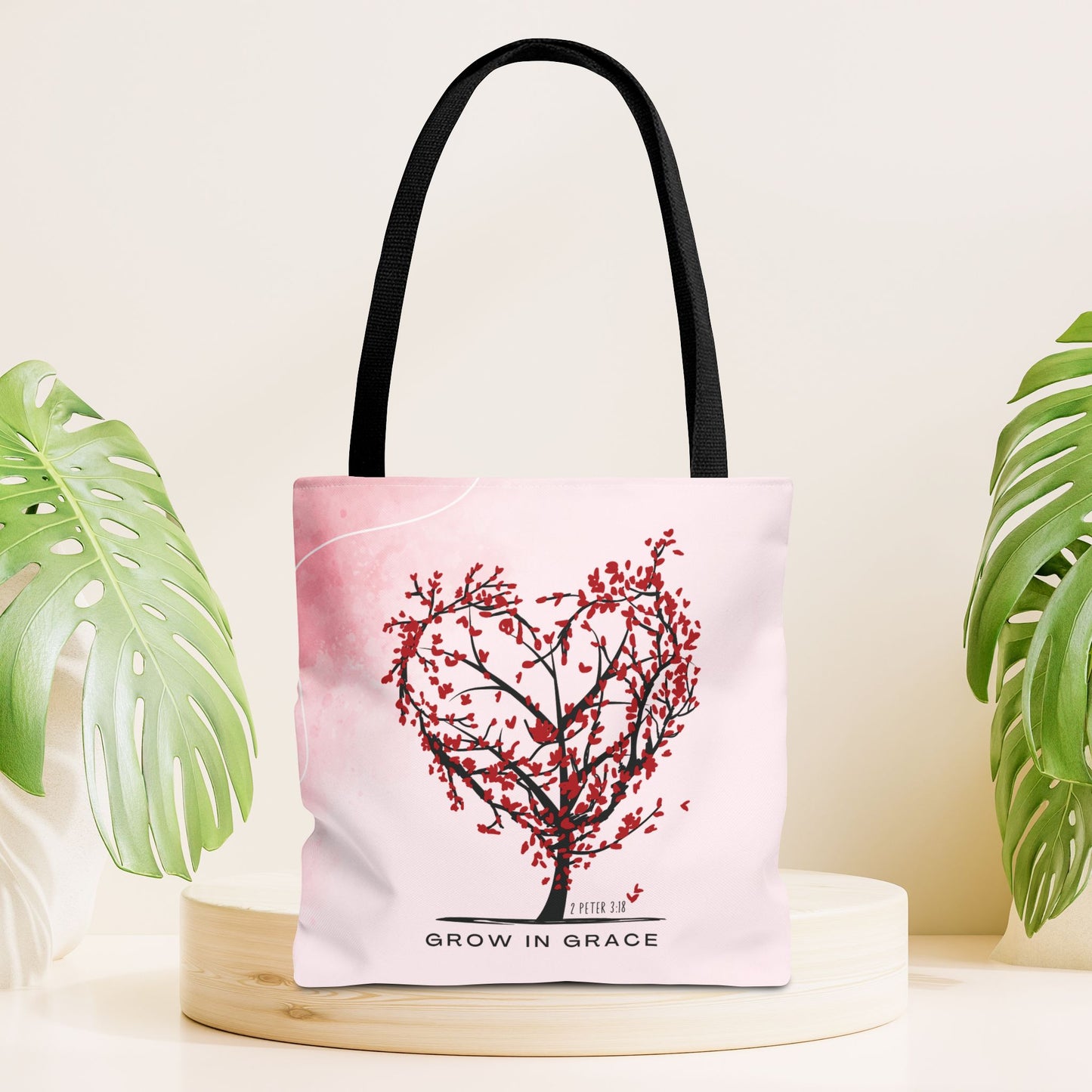 Grow in Grace Tote Bag - Christian Tote Bag