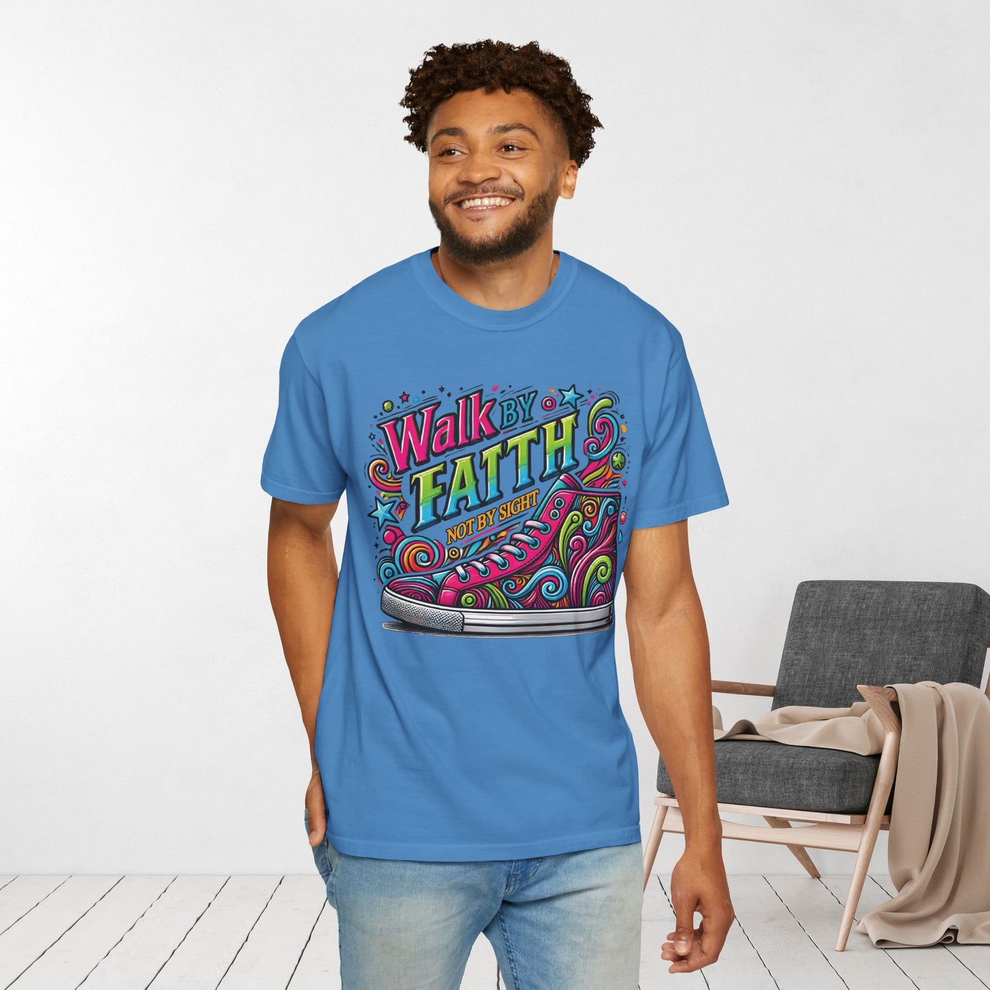 Walk By Faith Not By Sight Comfort Colors Shirt