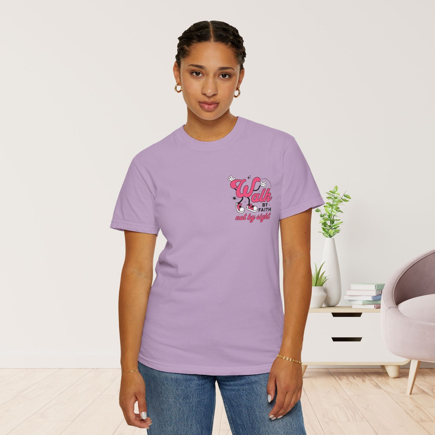 Walk By Faith Not By Sight Comfort Colors Tee