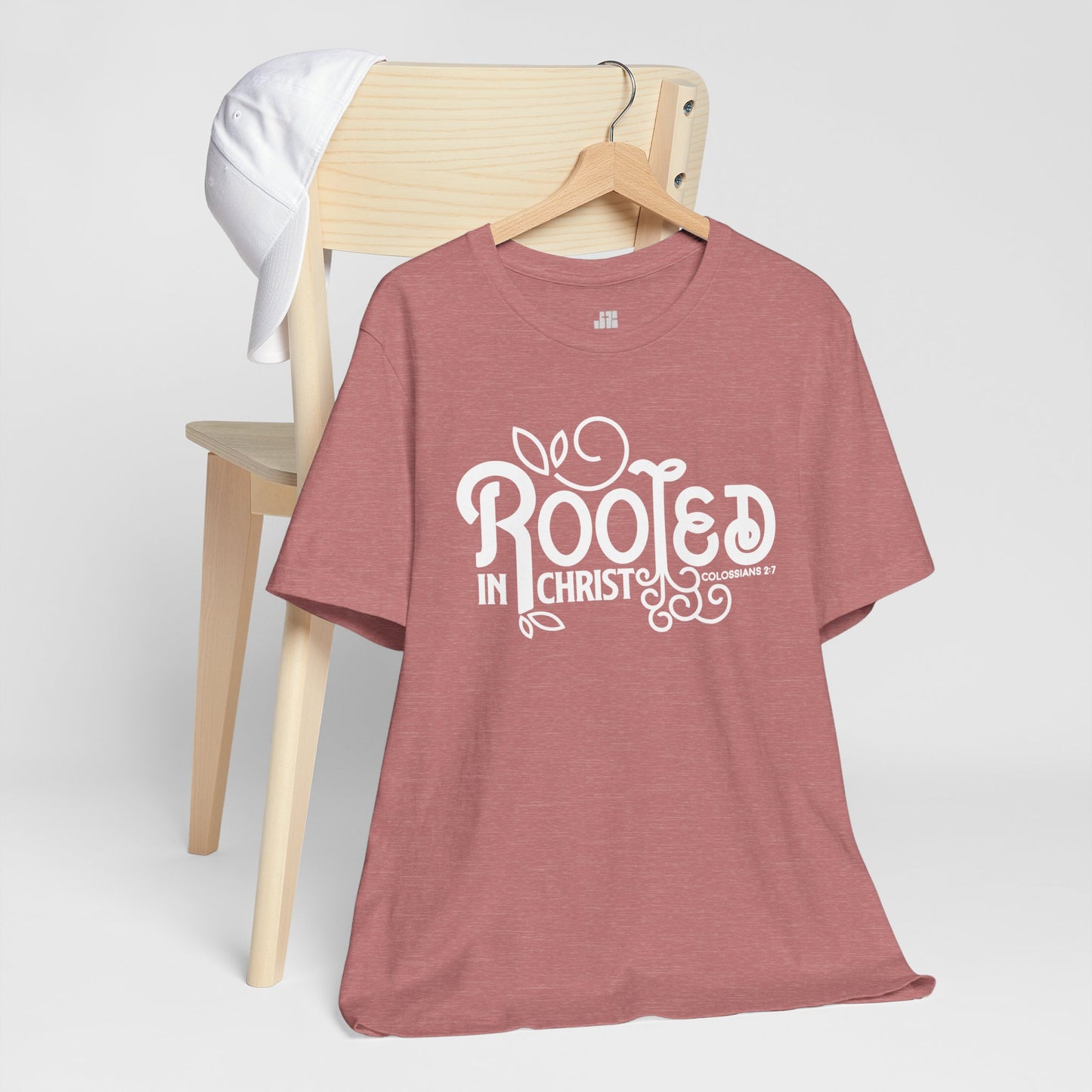 Rooted in Christ Shirt - Bible Verse Christian Soft Cotton Tee