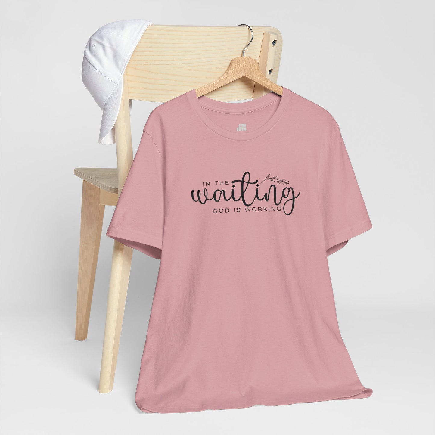 In the Waiting God is Working Christian Soft Cotton Tee