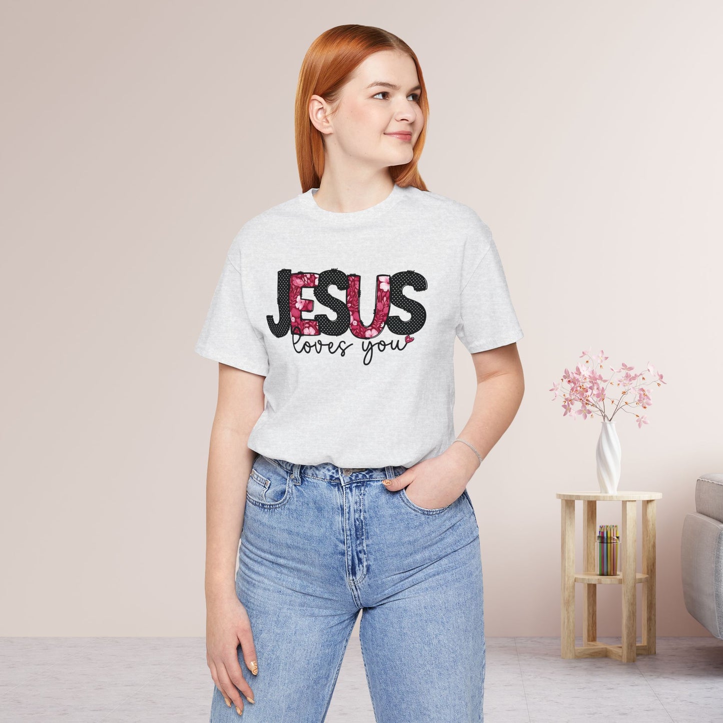 Jesus Loves You Soft Cotton Tee - Christian Shirt