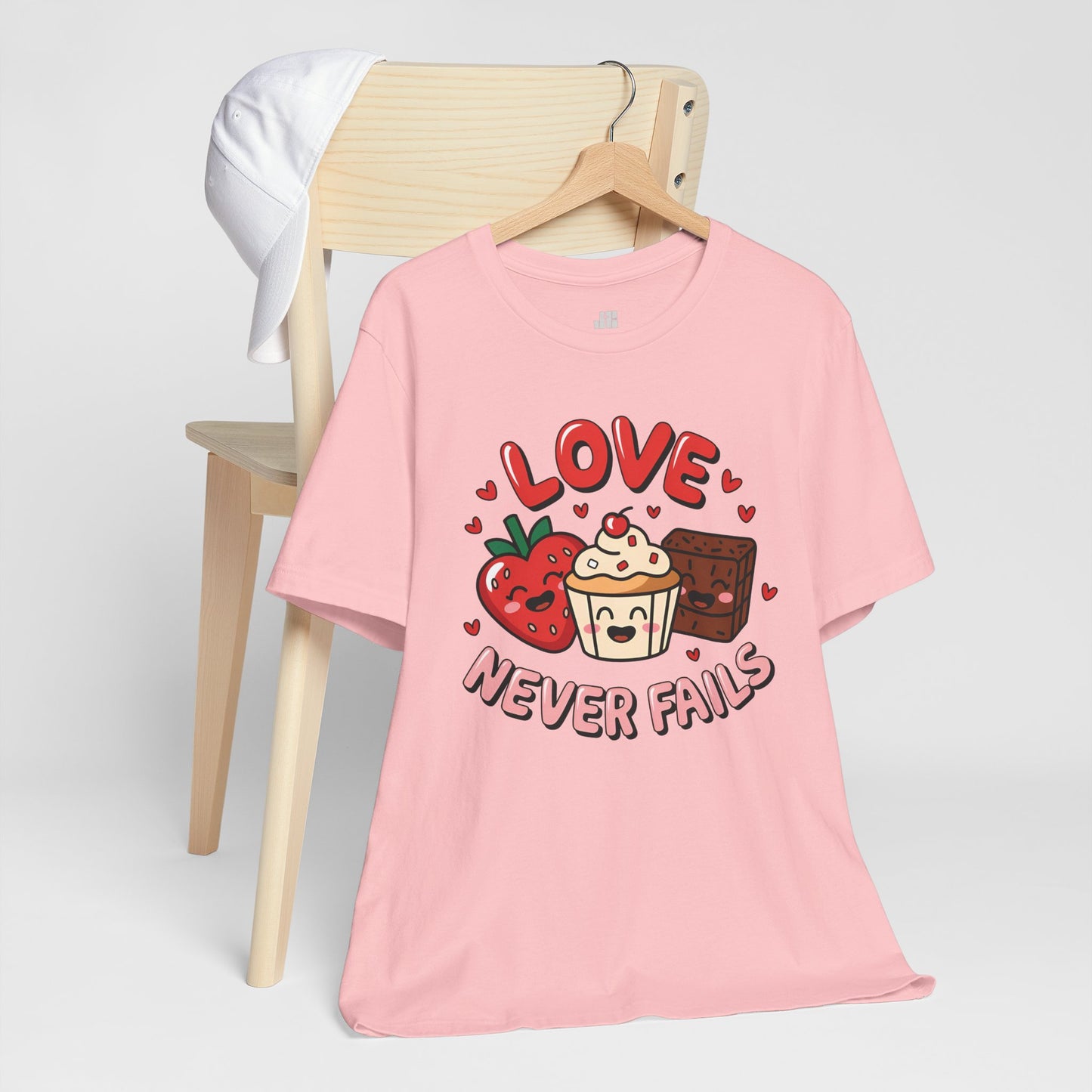 Love Never Fails Soft Cotton Tee - Christian Shirt