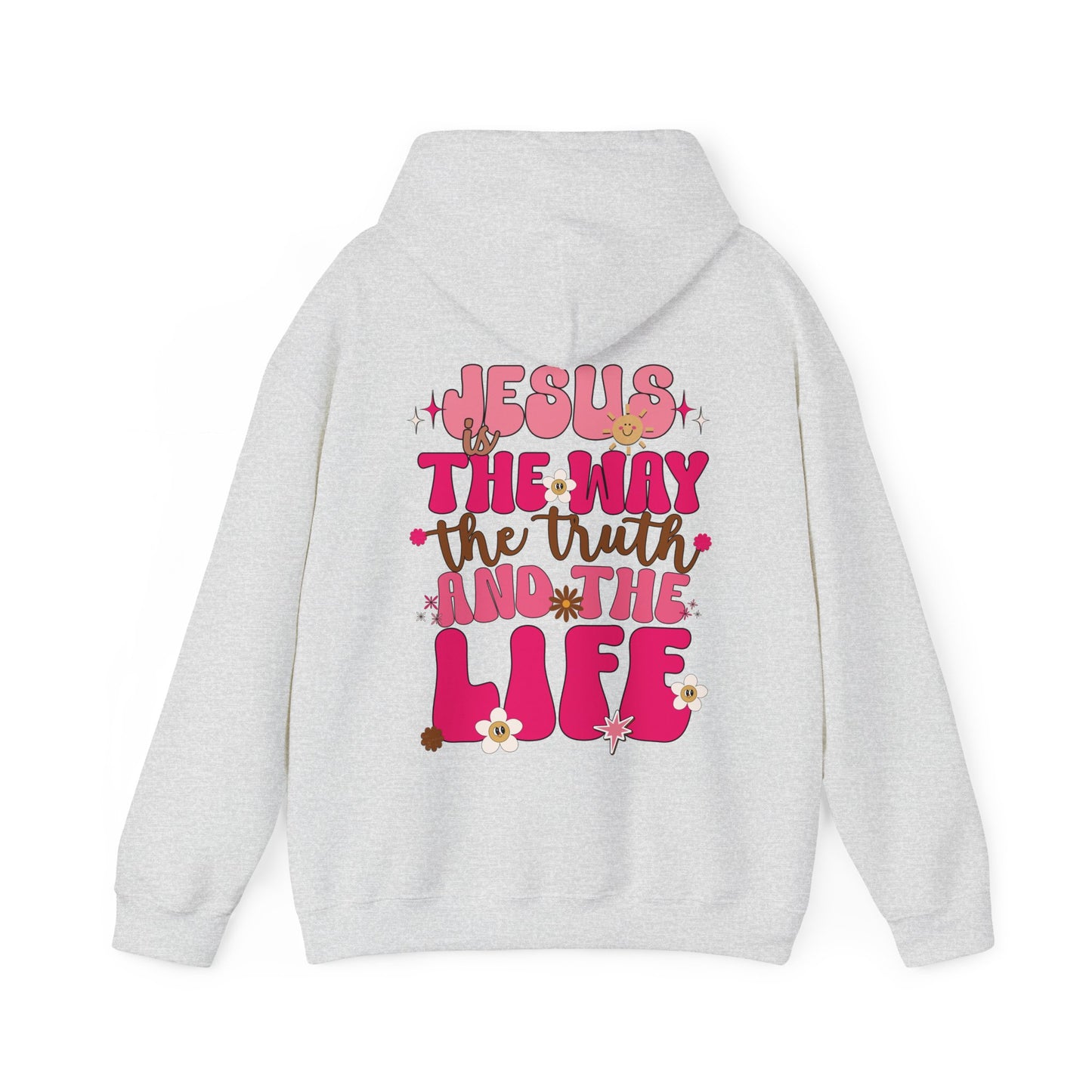 Pink Jesus is the Way John 14:6 Bible Verse Christian Hoodie