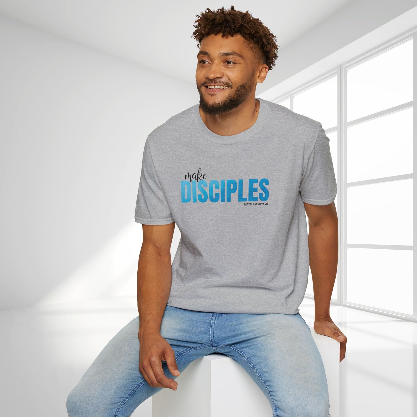 Make Disciples Softstyle T-Shirt - Matthew 28:19-20 Bible Verse Christian Tee