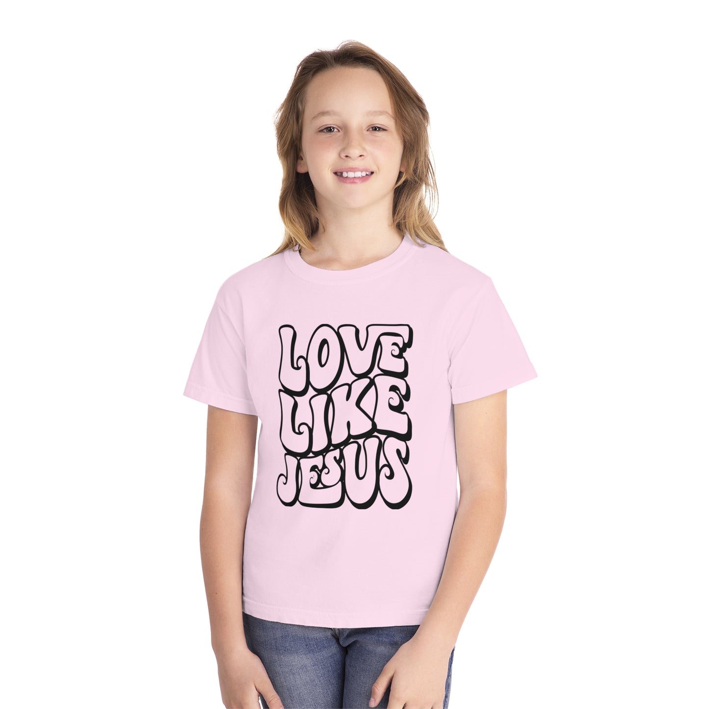 Love Like Jesus Comfort Colors Youth Christian Tee