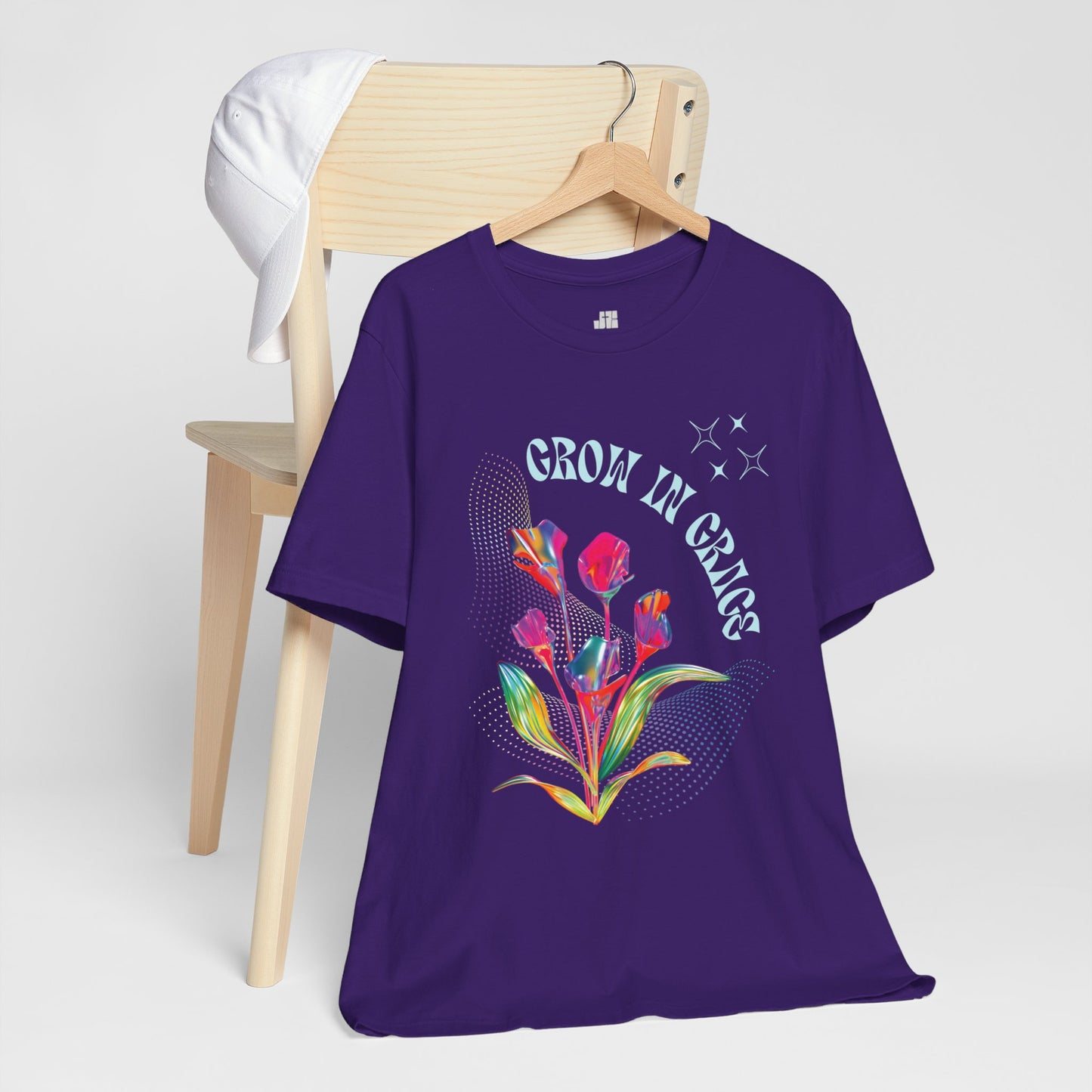 Trendy Grow in Grace Soft Cotton Tee - Bible Verse T-shirt