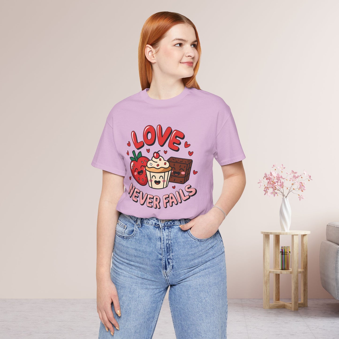 Love Never Fails Soft Cotton Tee - Christian Shirt