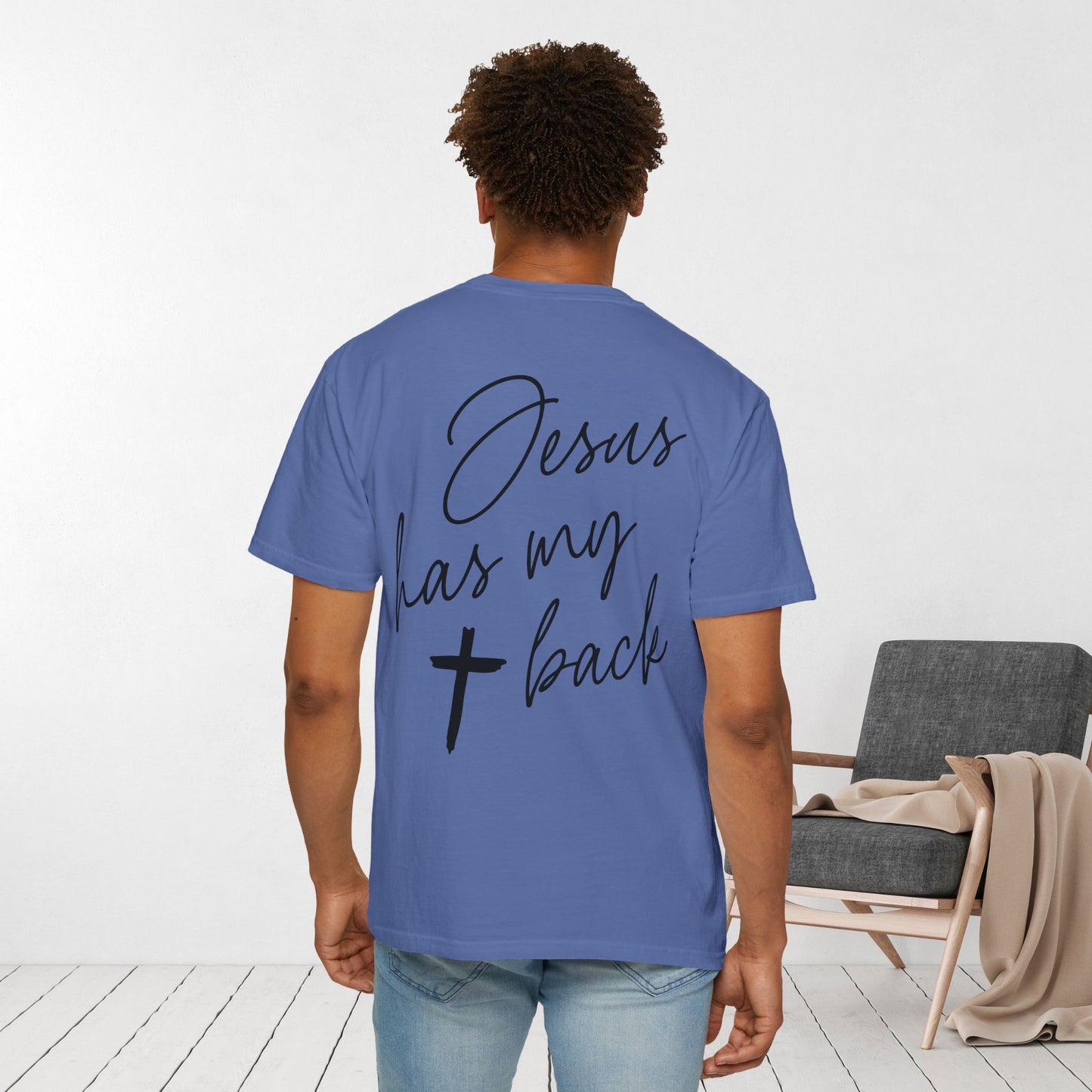 Comfort Colors Jesus Has My Back Christian Tee