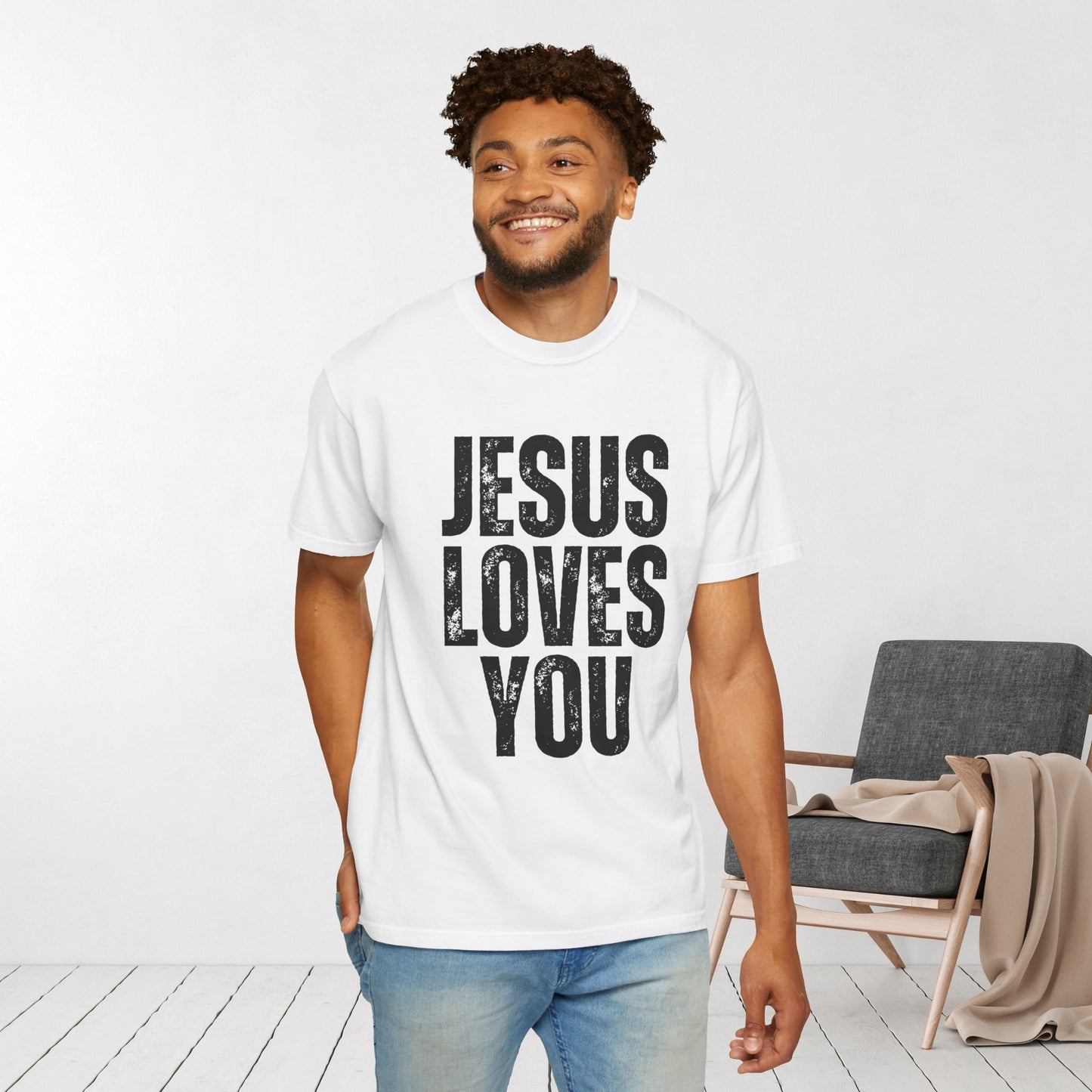 Comfort Colors Unisex Jesus Loves You Shirt