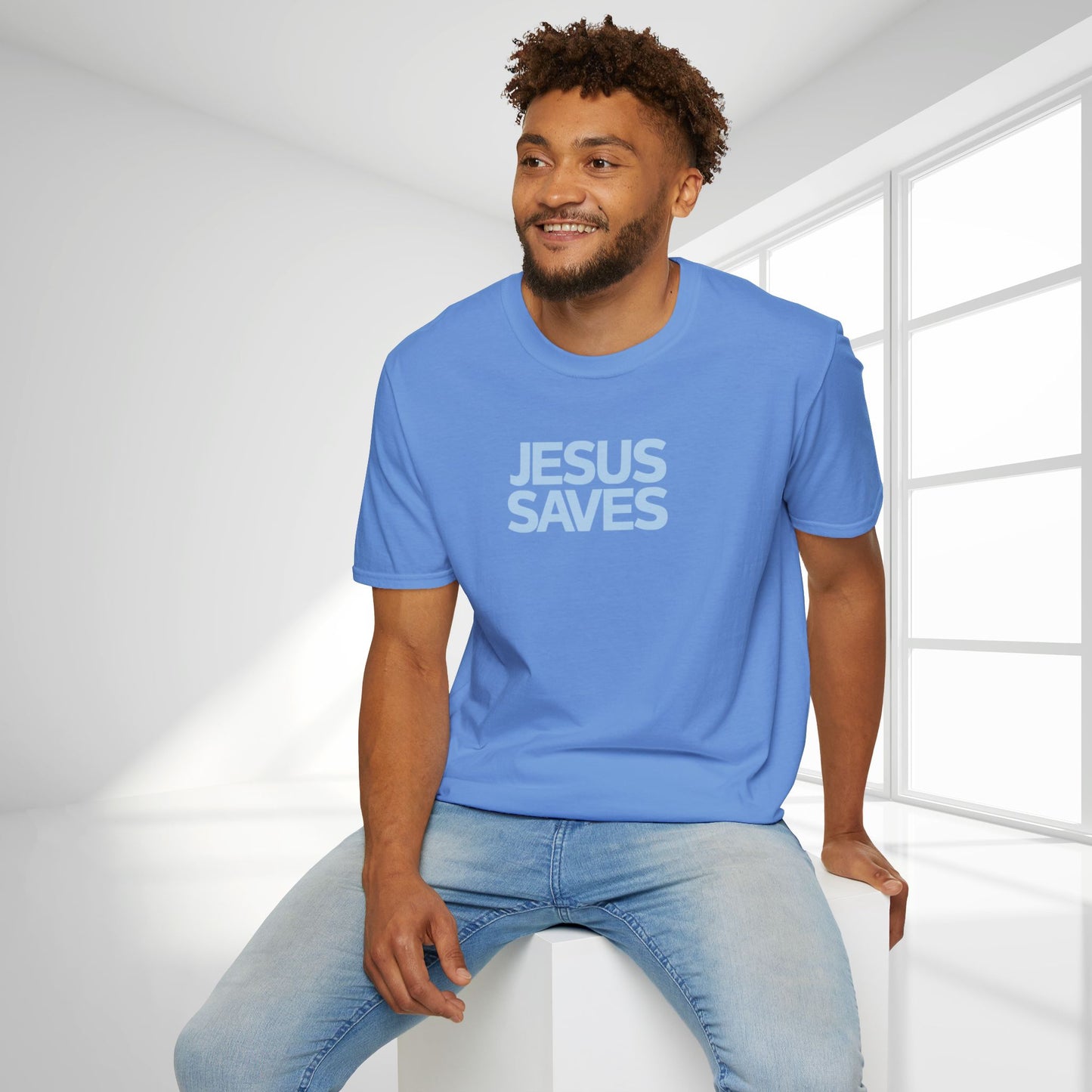 Jesus Saves Softstyle T-shirt - Acts 4:12 Bible Verse Christian Tee