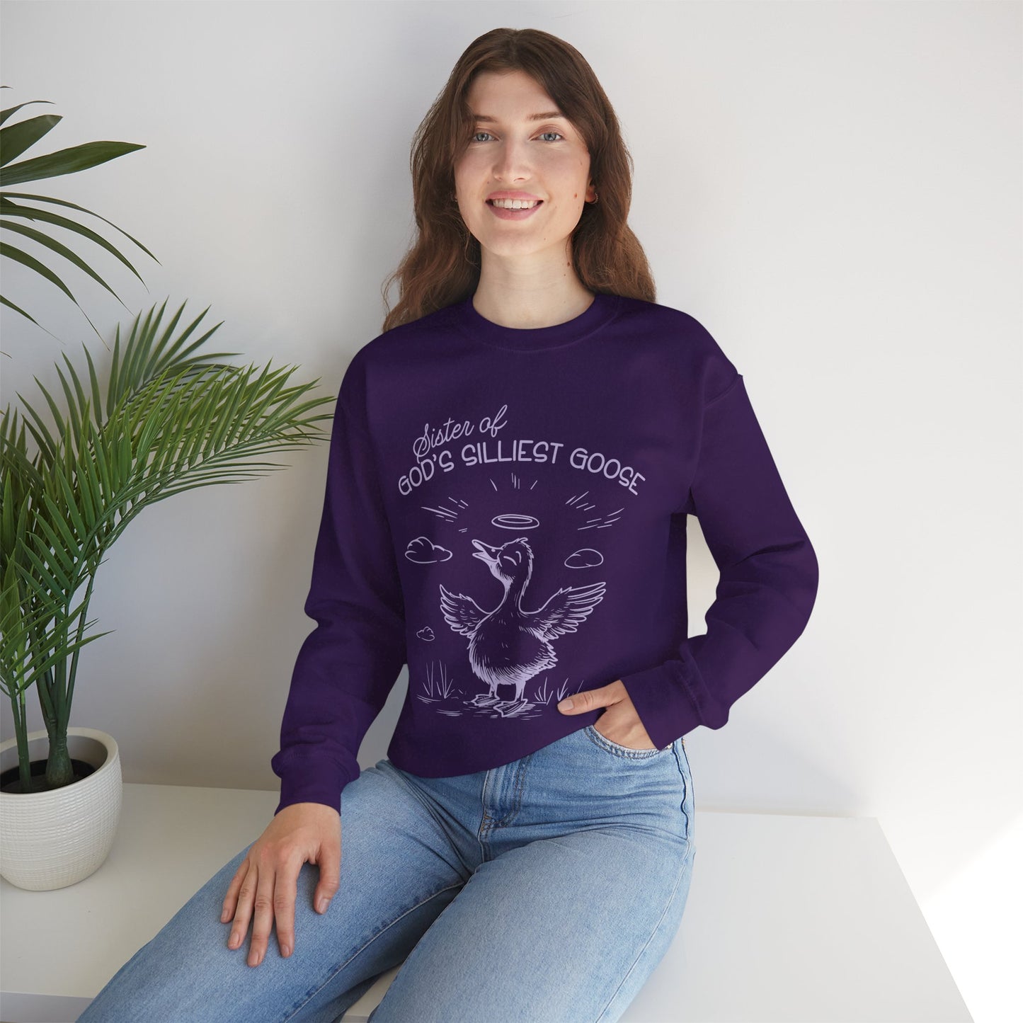 Sister of God's Silliest Goose Sweatshirt - Christian Crewneck Pullover