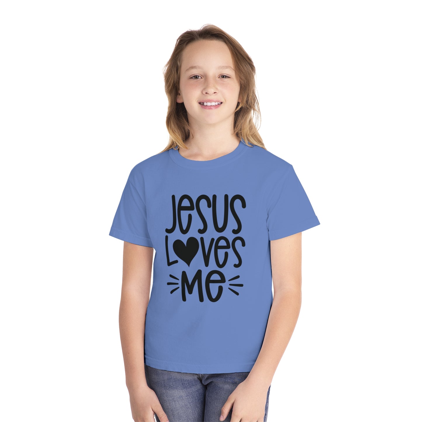 Jesus Loves Me Comfort Colors Youth Christian Tee