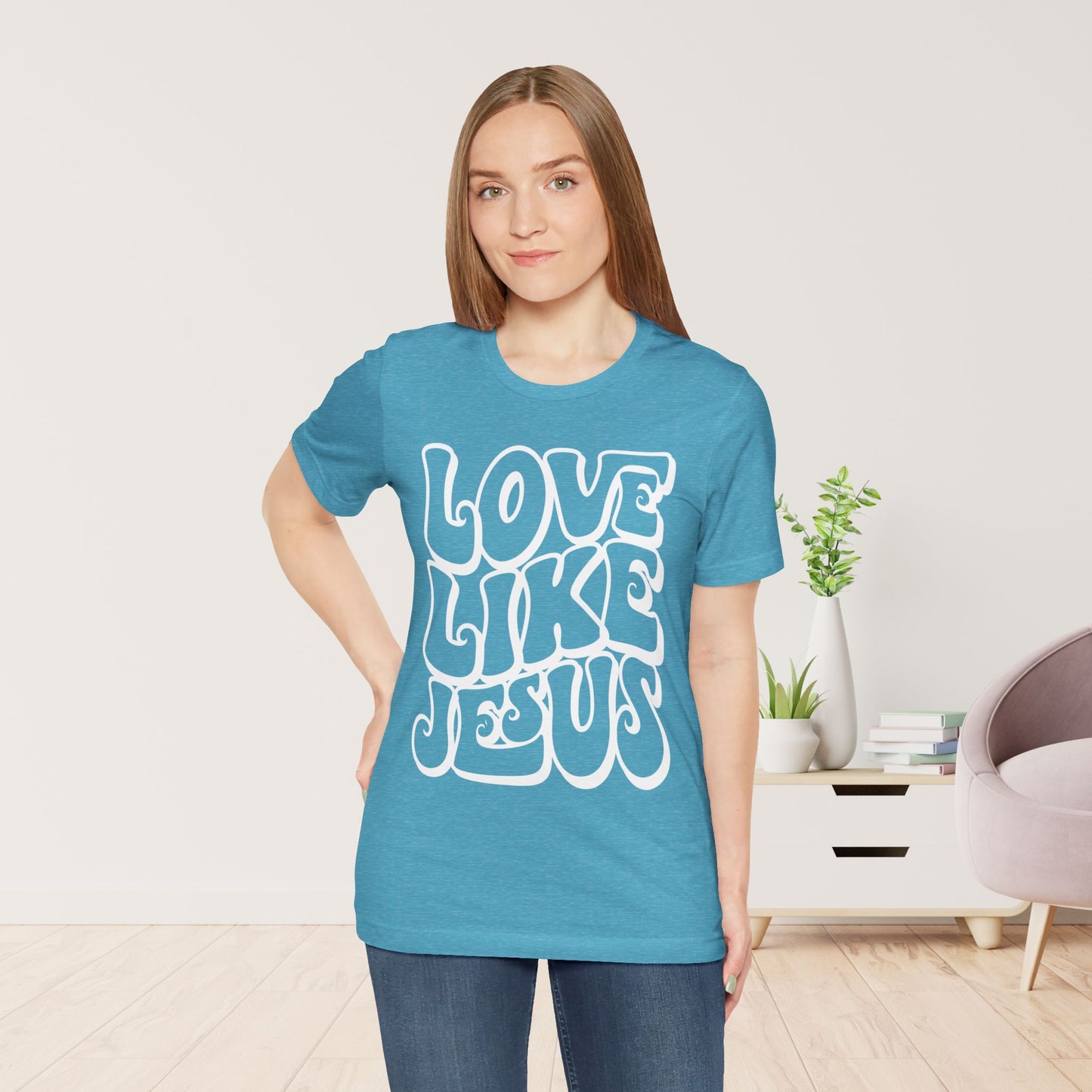 Love Like Jesus Soft Cotton Tee - Christian Shirt