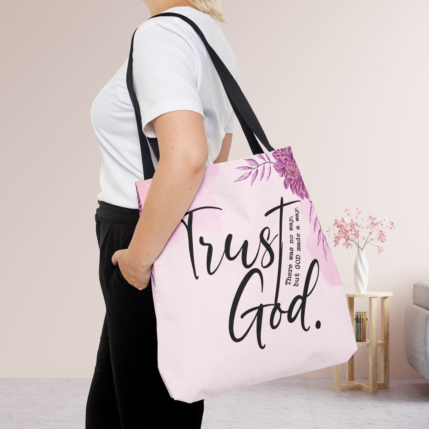 Trust God Tote Bag - Christian Tote Bag