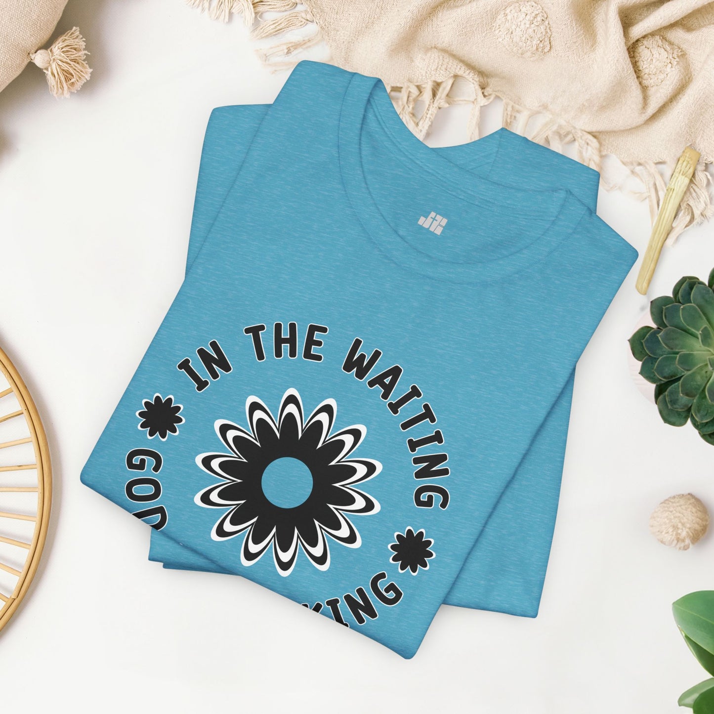 In the Waiting God is Working Soft Cotton Tee - Christian Shirt