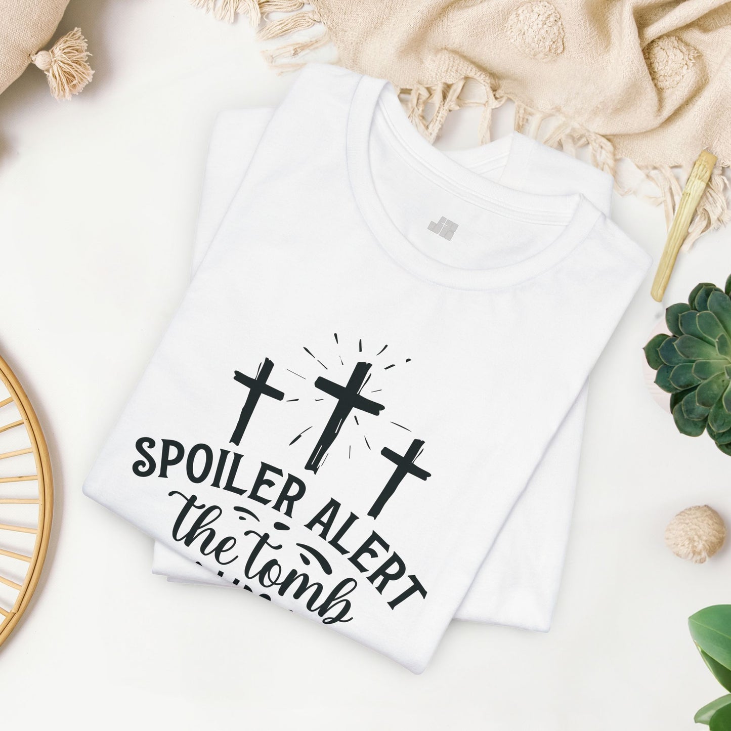 Spoiler Alert The Tomb Was Empty Christian Soft Cotton Tee - Easter Shirt