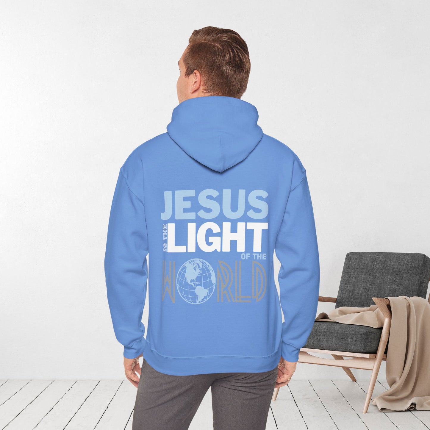 Jesus is the Light of the World Hoodie - John 8:12 Bible Verse Christian Hoodie