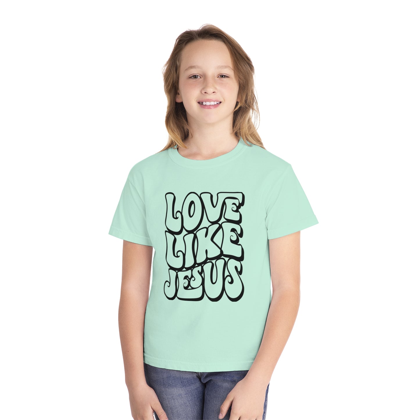 Love Like Jesus Comfort Colors Youth Christian Tee