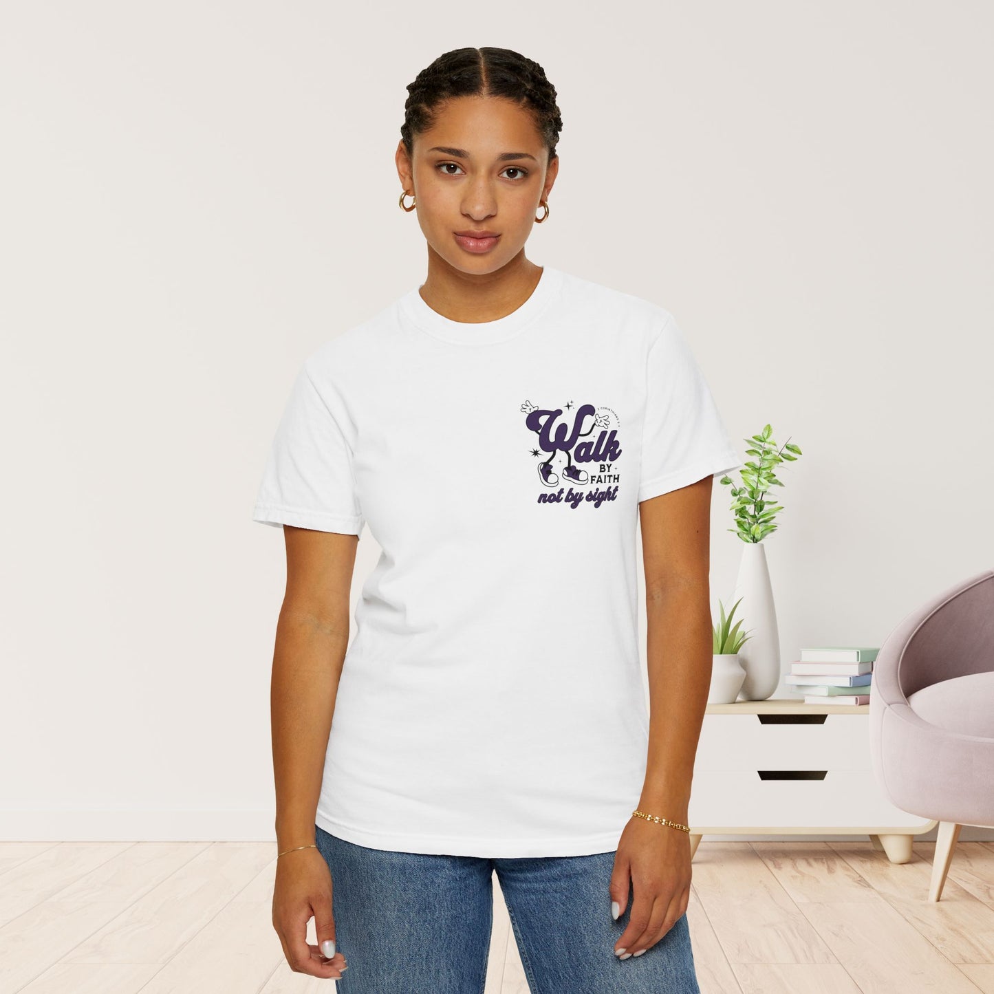 Walk By Faith Not By Sight Comfort Colors Tee