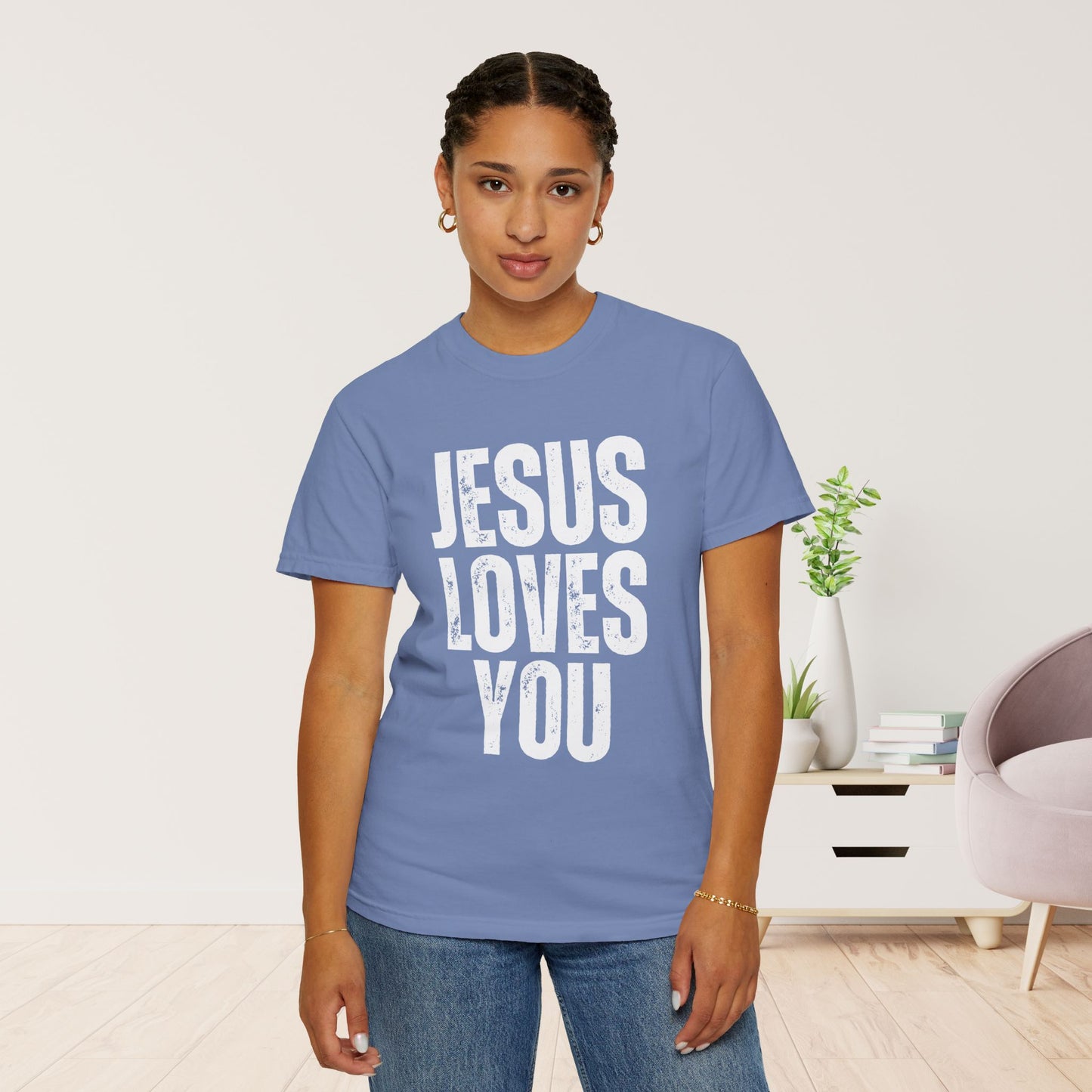 Comfort Colors Jesus Loves You Christian Shirt