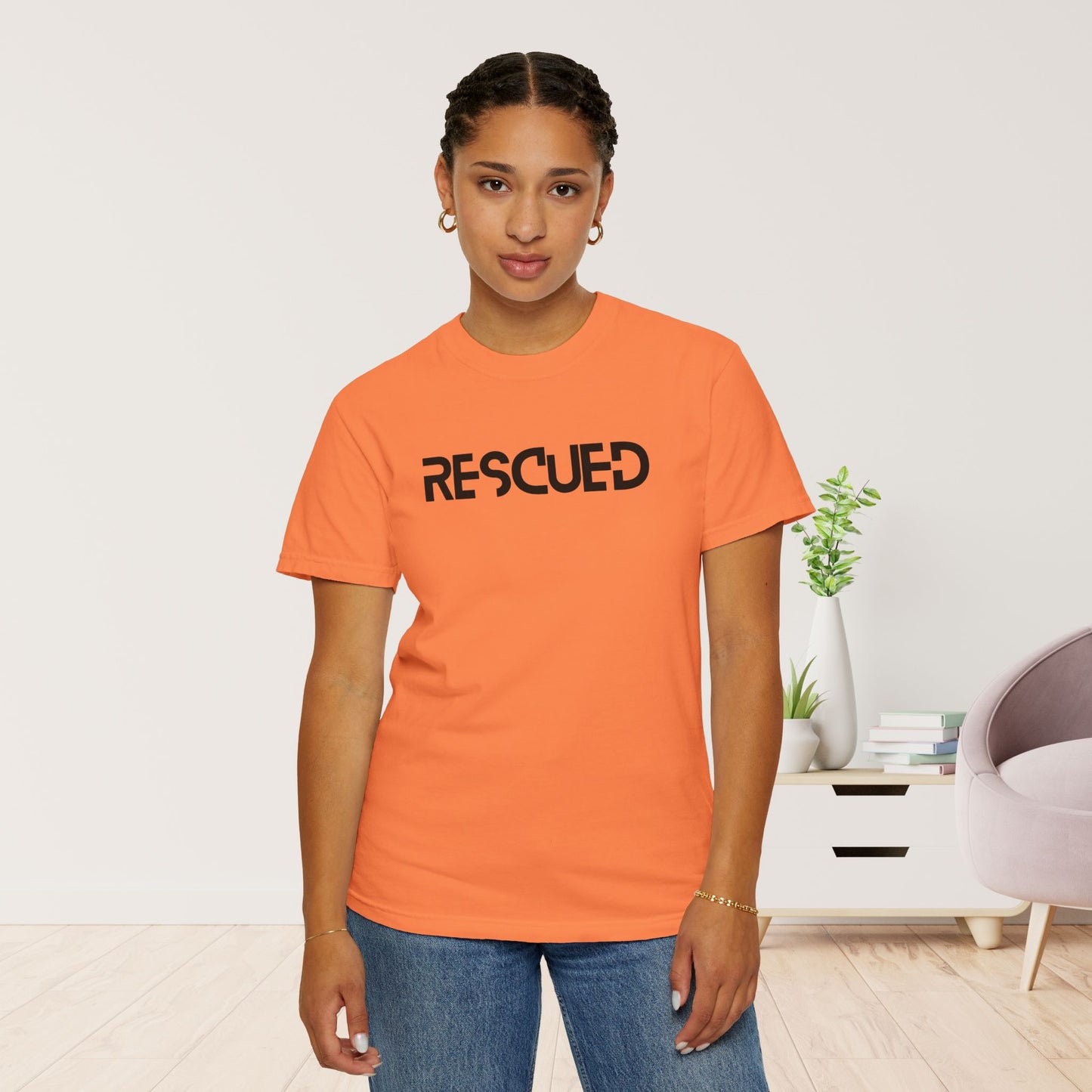 Rescued T-shirt - He Left The 99 to Rescue Me Comfort Colors Christian Shirt