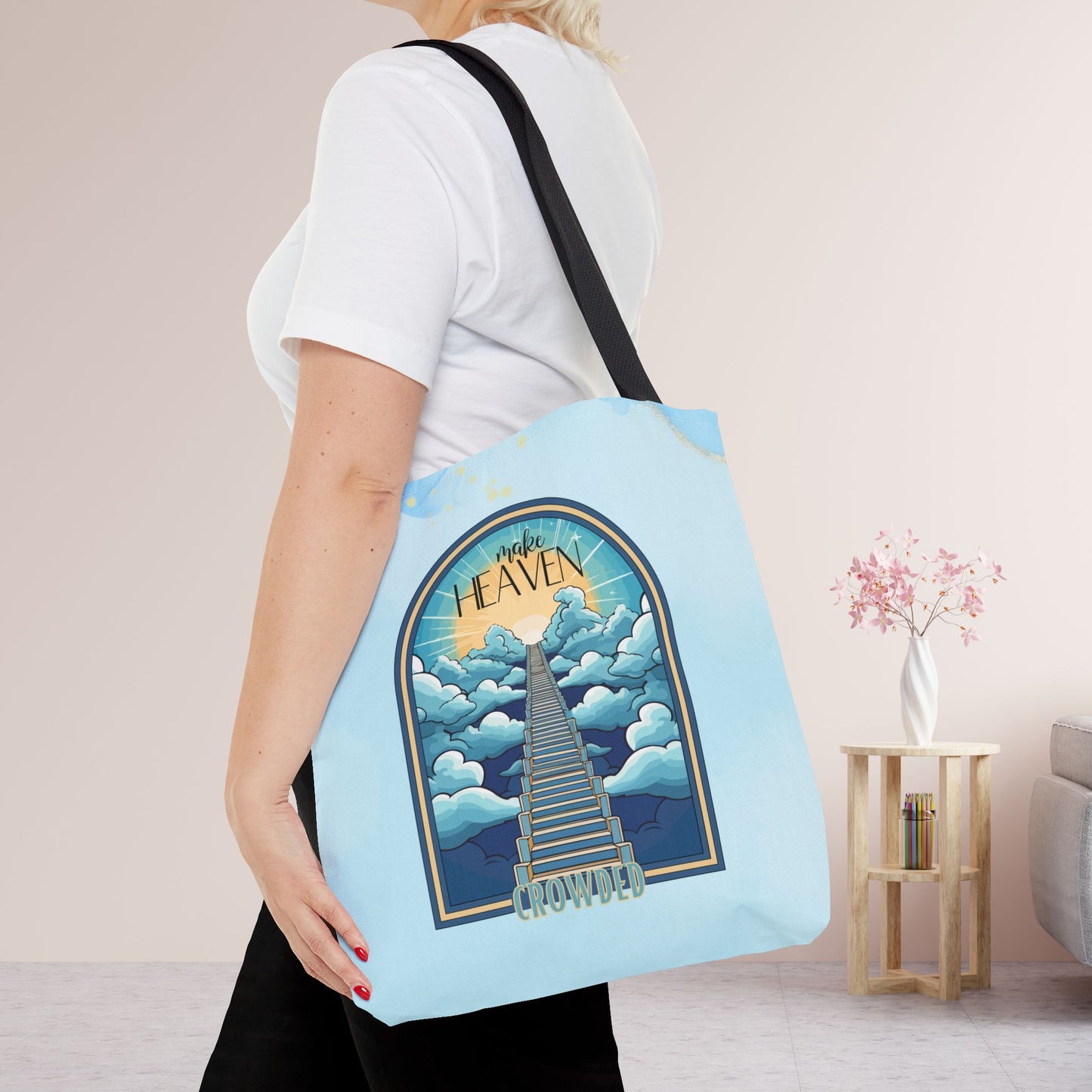 Make Heaven Crowded Tote Bag - Christian Tote Bag