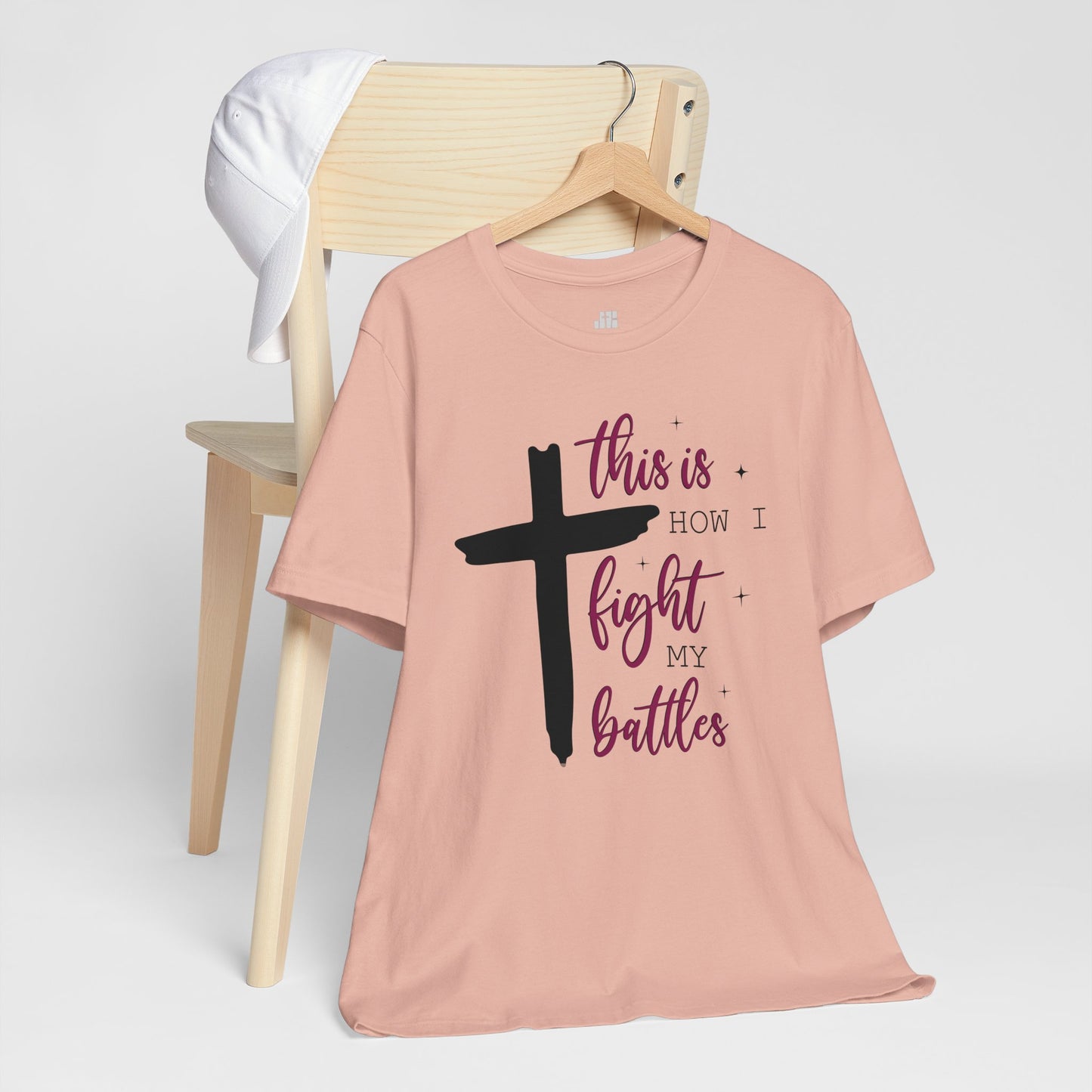 This is How I Fight My Battles Bible Verse Soft Cotton Tee - Christian T-shirt