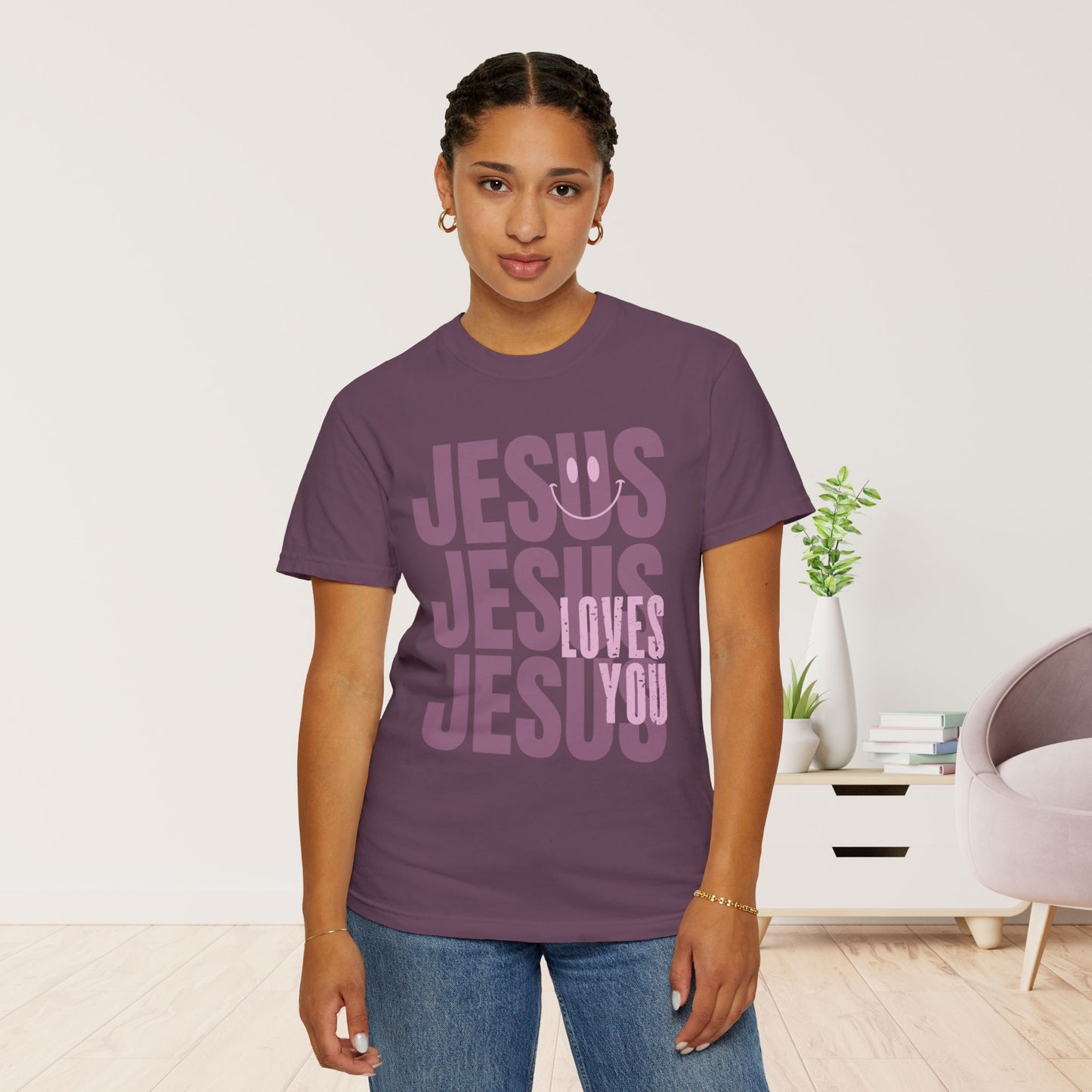 Jesus Loves You Comfort Colors Christian Shirt