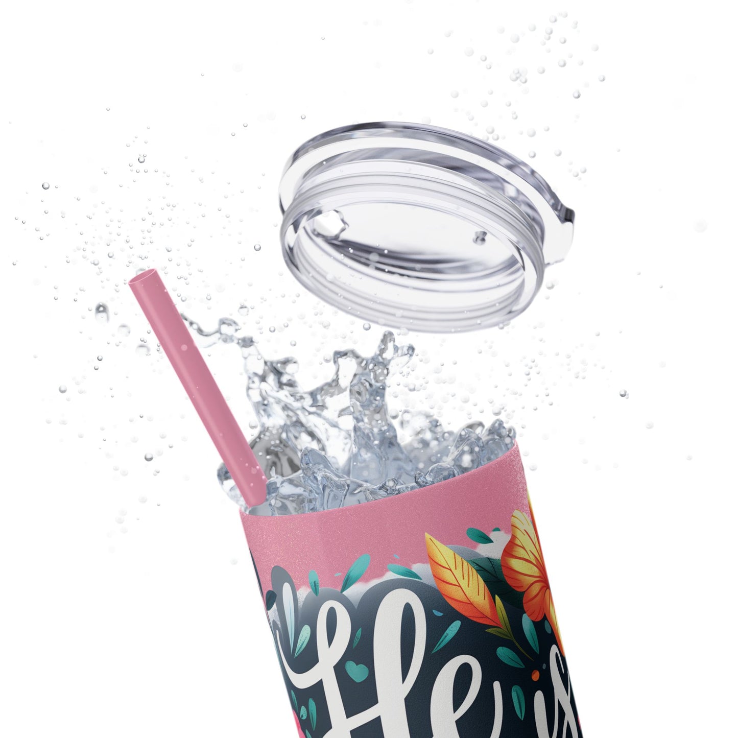 He is Risen Skinny Tumbler with Straw - 20oz