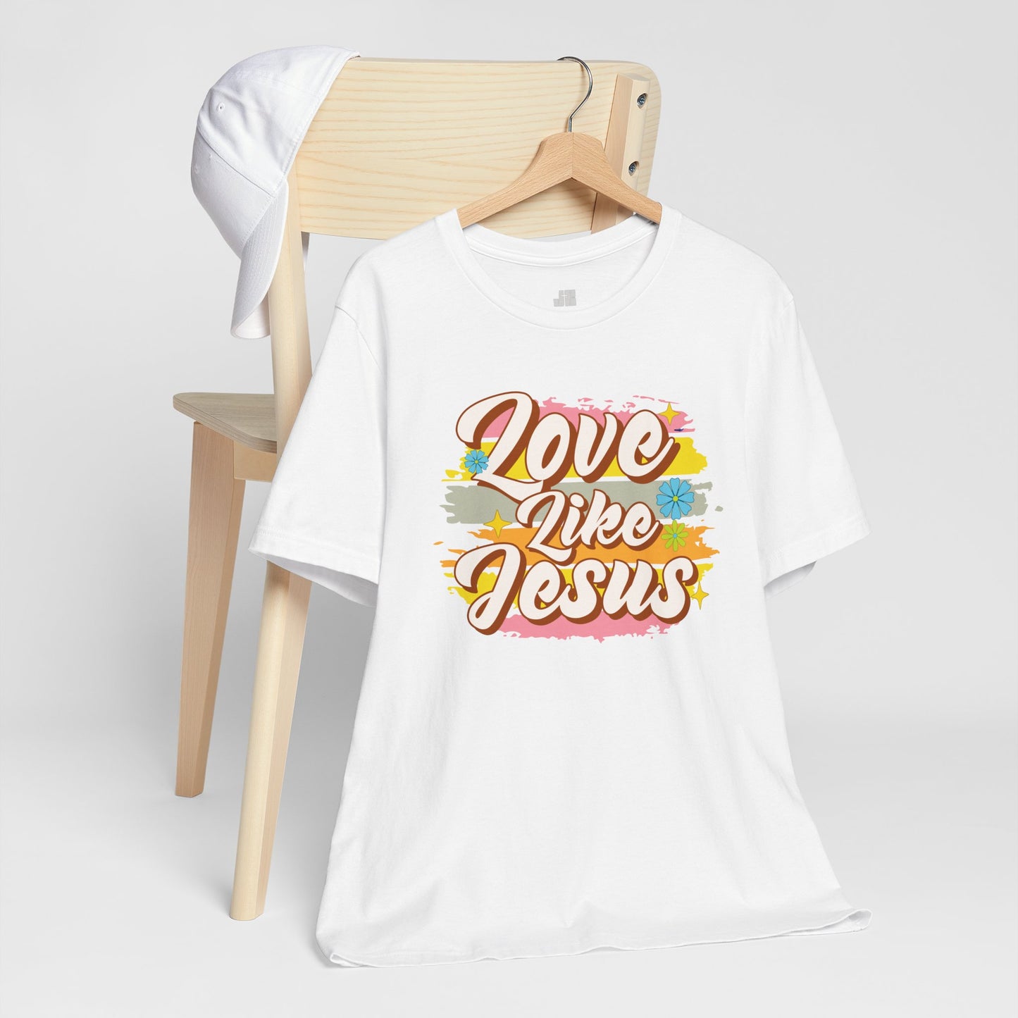 Groovy Love Like Jesus Soft Cotton Tee - Christian Shirt