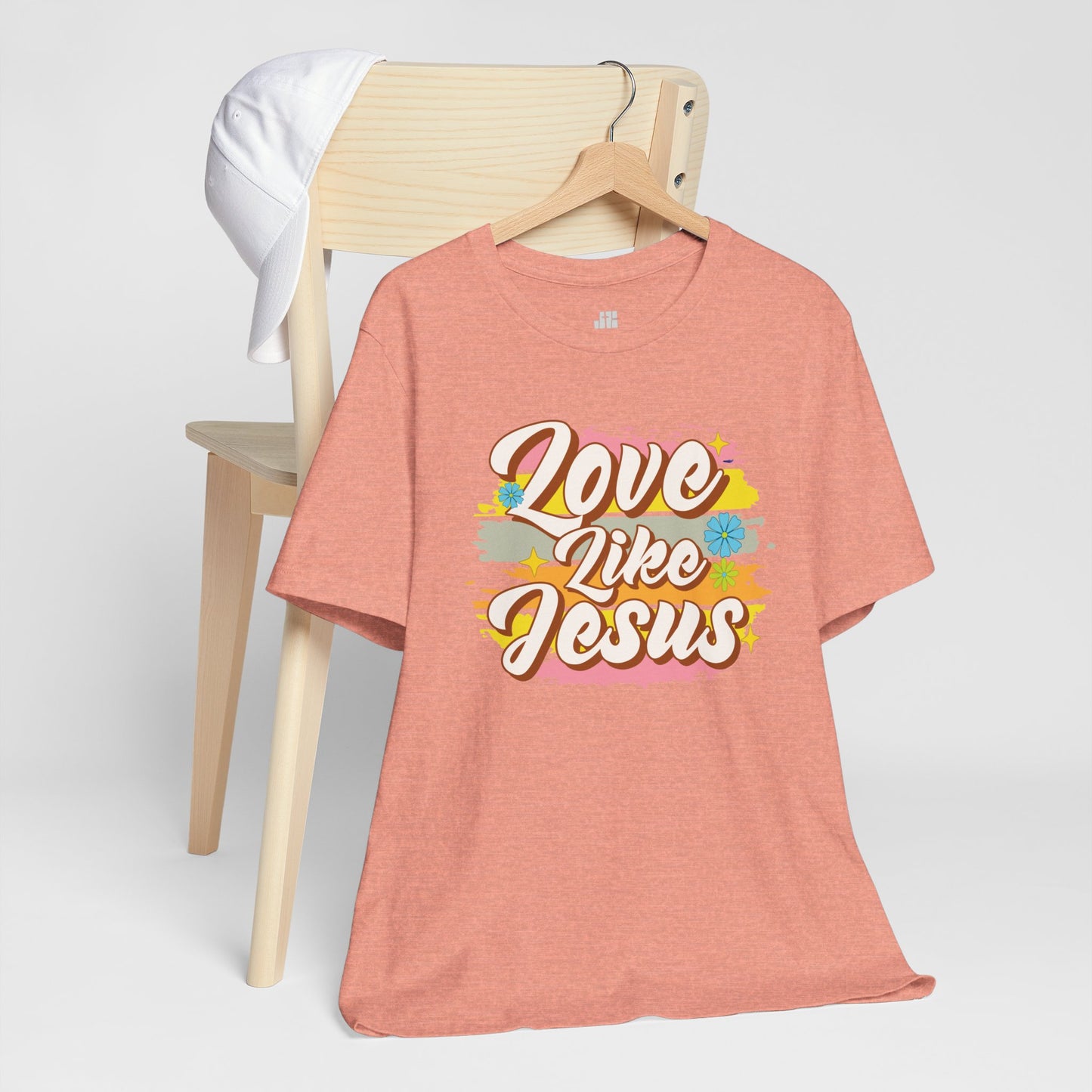 Groovy Love Like Jesus Soft Cotton Tee - Christian Shirt