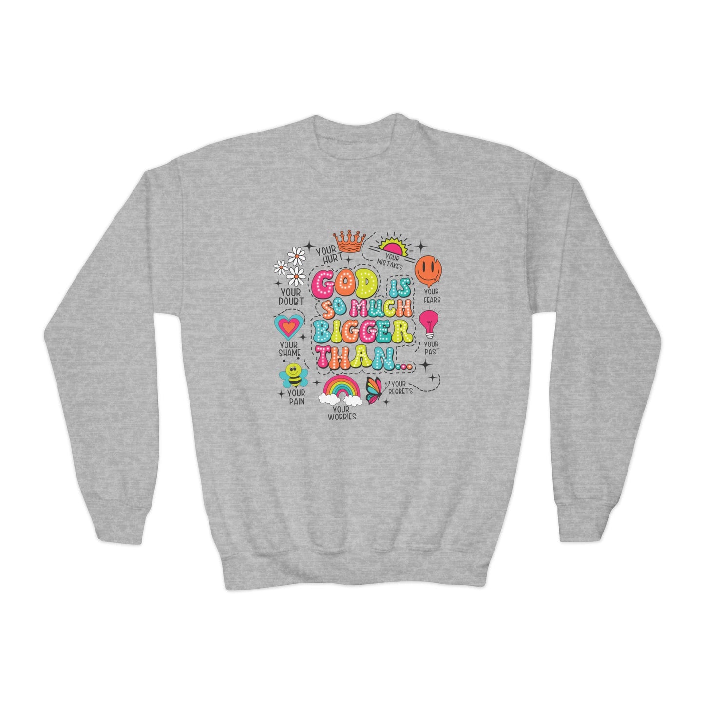 God Is So Much Bigger Youth Christian Sweatshirt