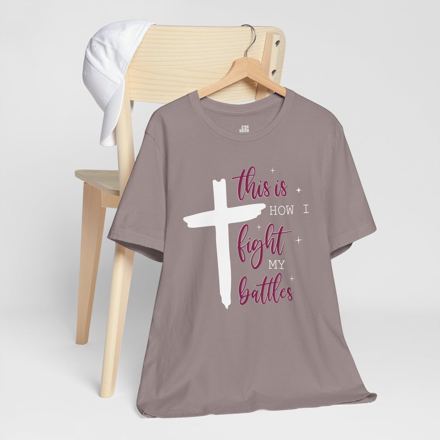 This is How I Fight My Battles Bible Verse Soft Cotton Tee - Christian Tee