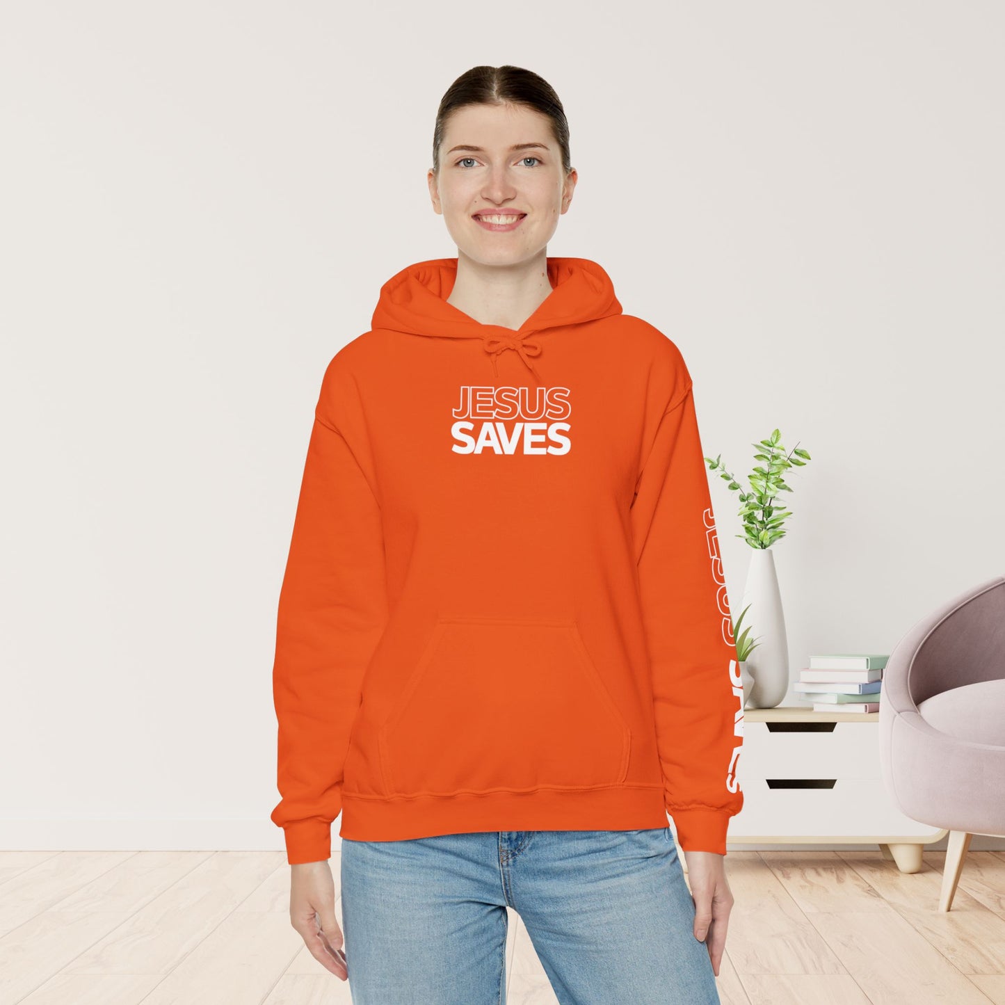 Jesus Saves Hoodie - Acts 4:12 Bible Verse Christian Hoodie