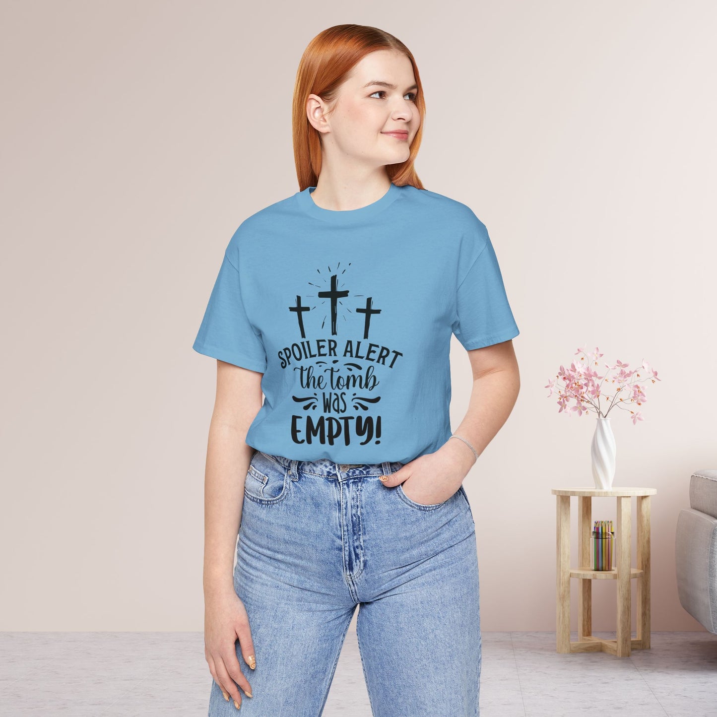 Spoiler Alert The Tomb Was Empty Christian Soft Cotton Tee - Easter Shirt