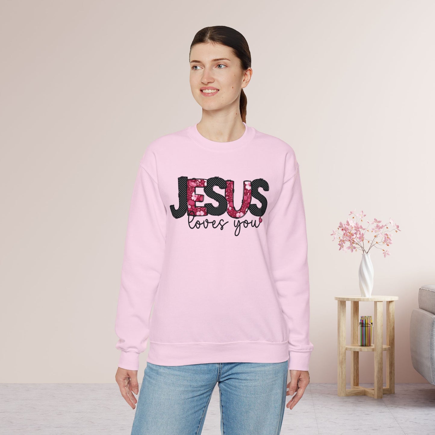 Jesus Loves You Sweatshirt - Christian Crewneck Pullover