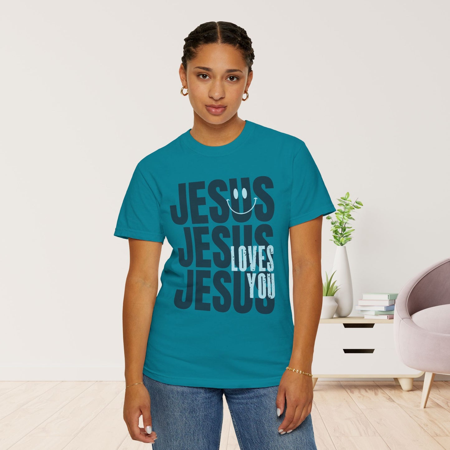 Jesus Loves You Comfort Colors Christian Shirt