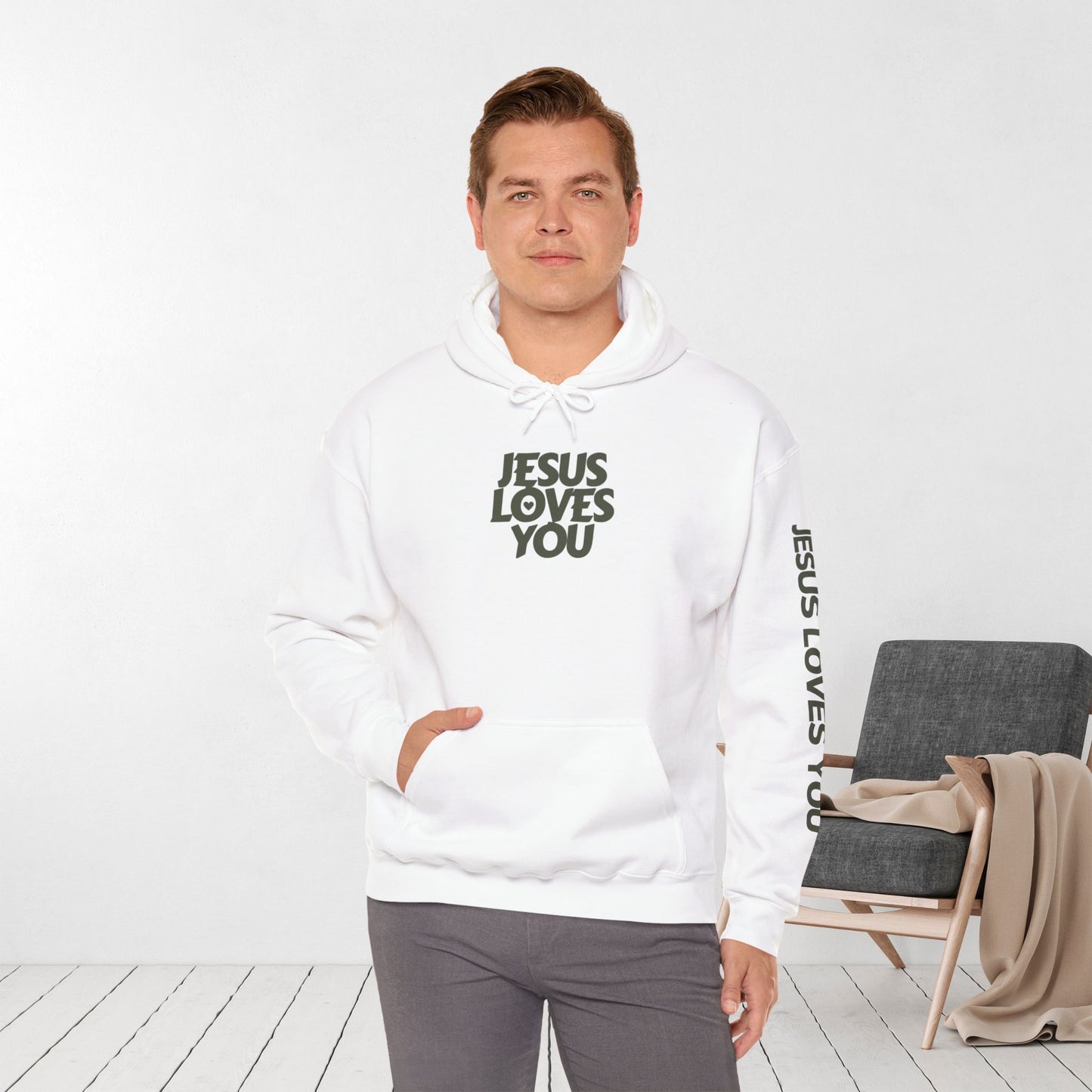 Jesus Loves You Hoodie - John 15:13 Bible Verse Christian Hoodie