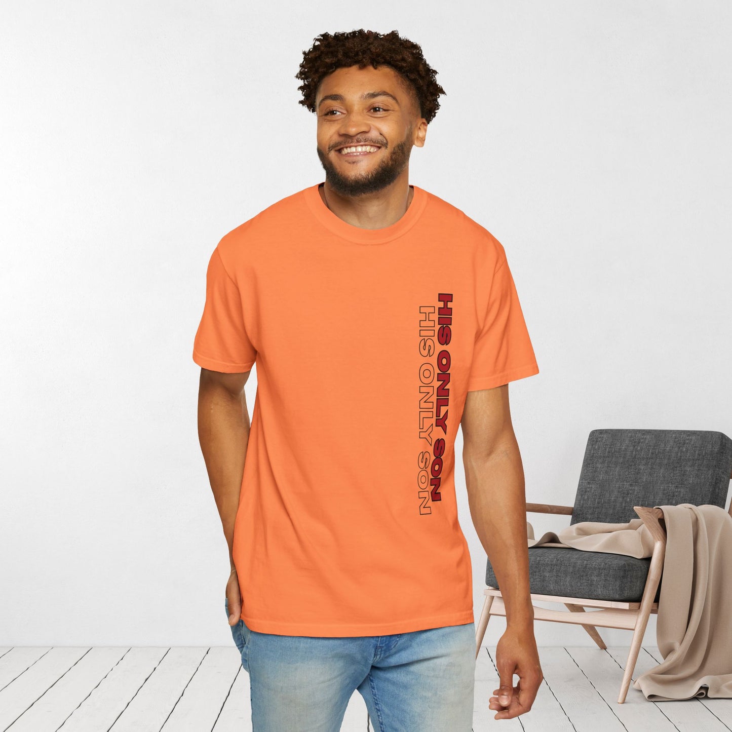 Comfort Colors Men's Bible Verse Shirt John 3:16