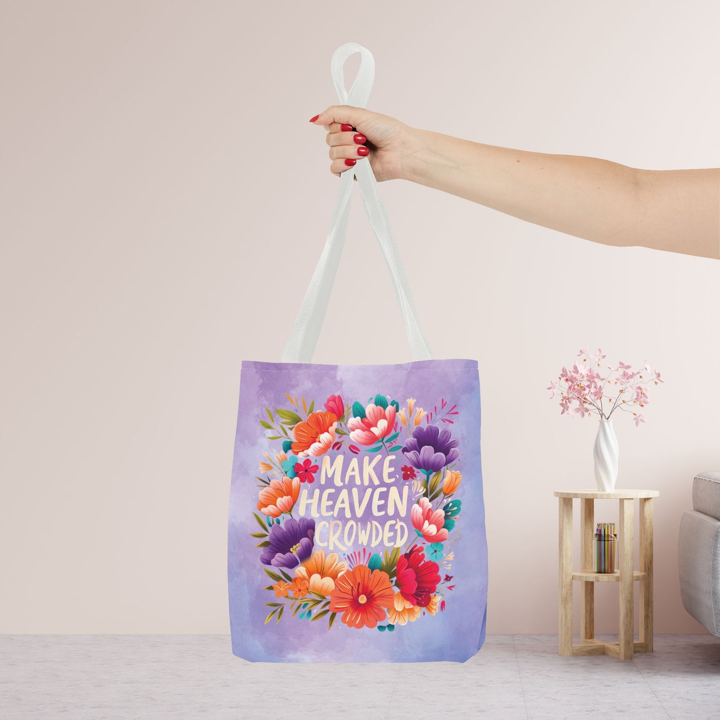 Make Heaven Crowded Tote Bag - Christian Tote Bag