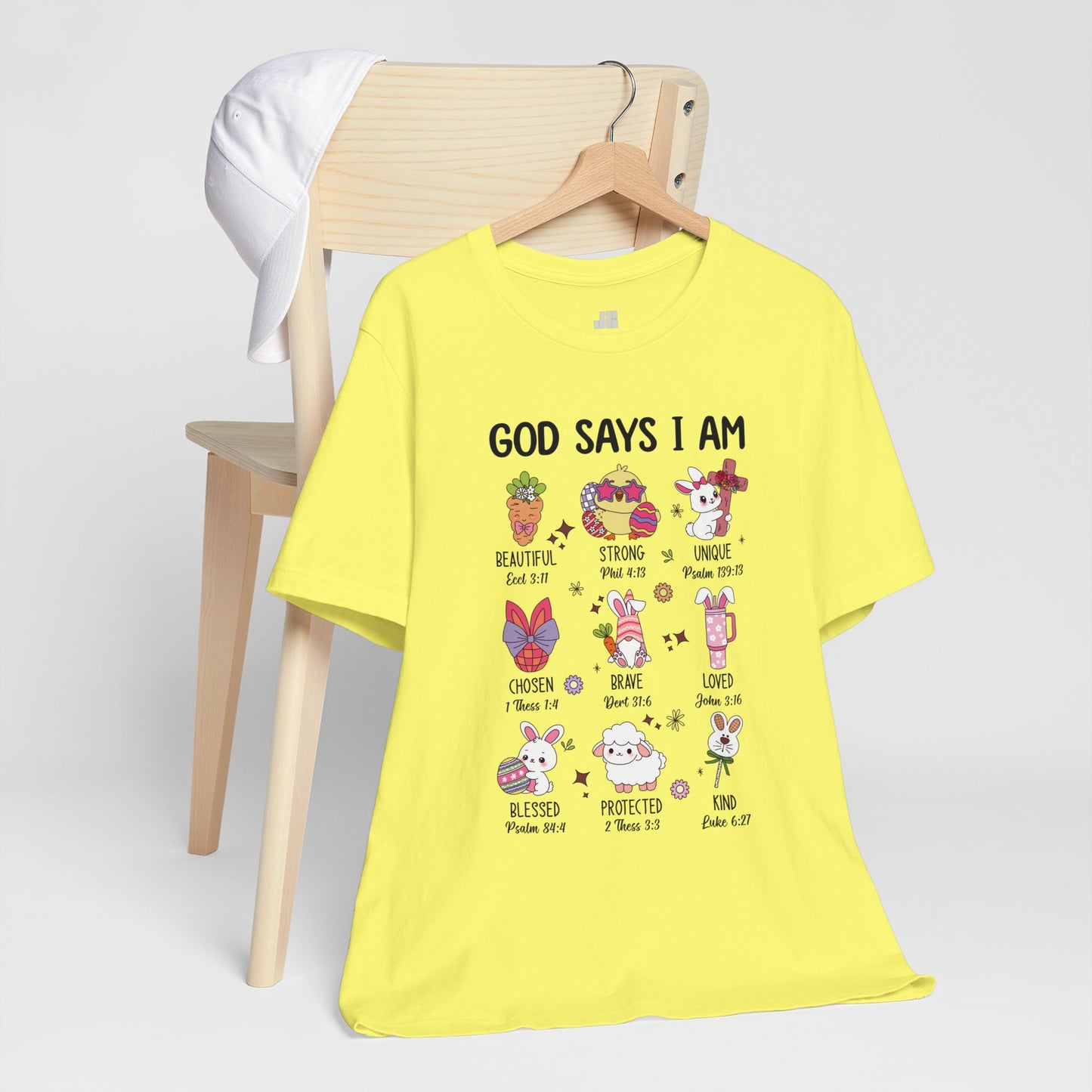 God Says I Am... Soft Cotton Tee - Christian Easter Shirt