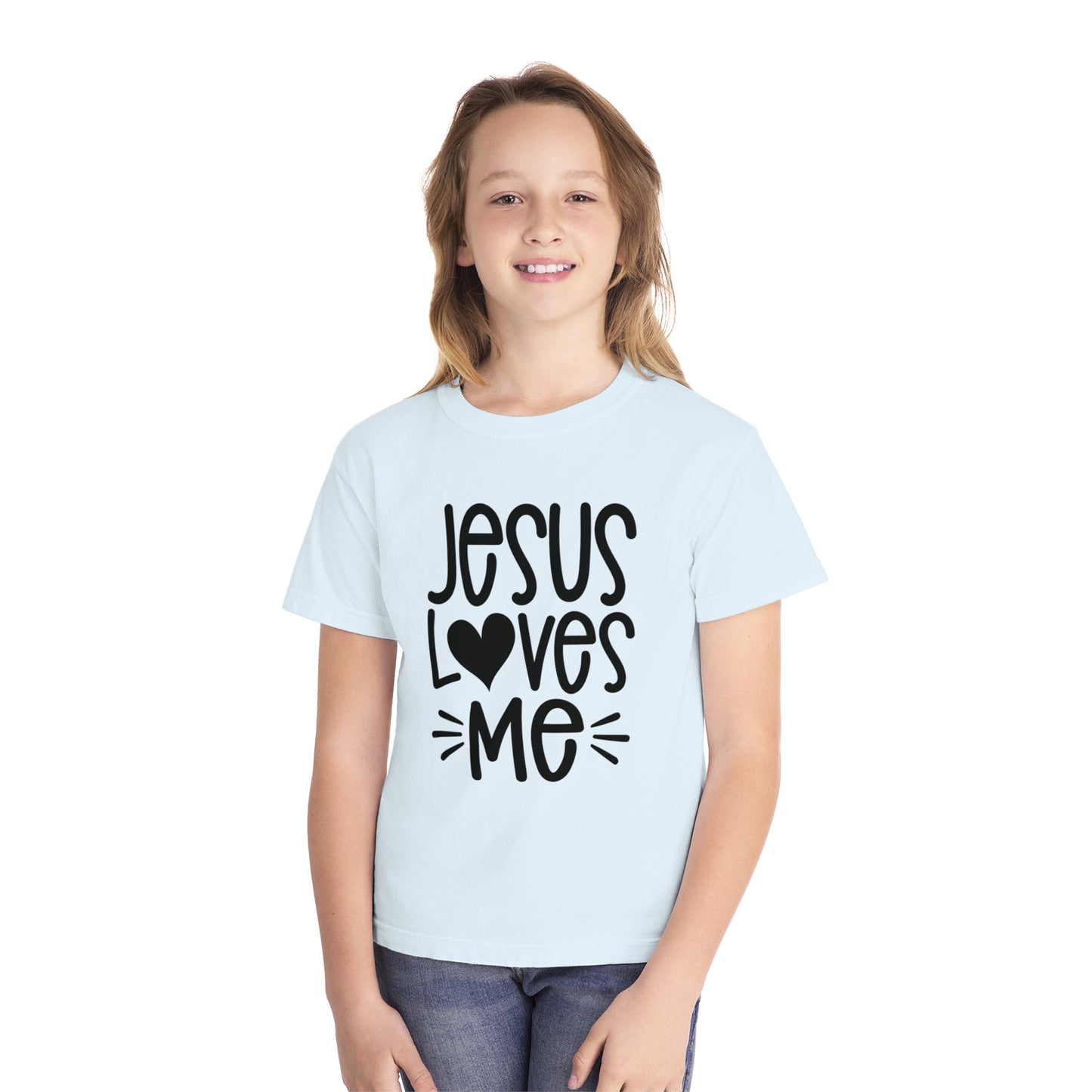 Jesus Loves Me Comfort Colors Youth Christian Tee