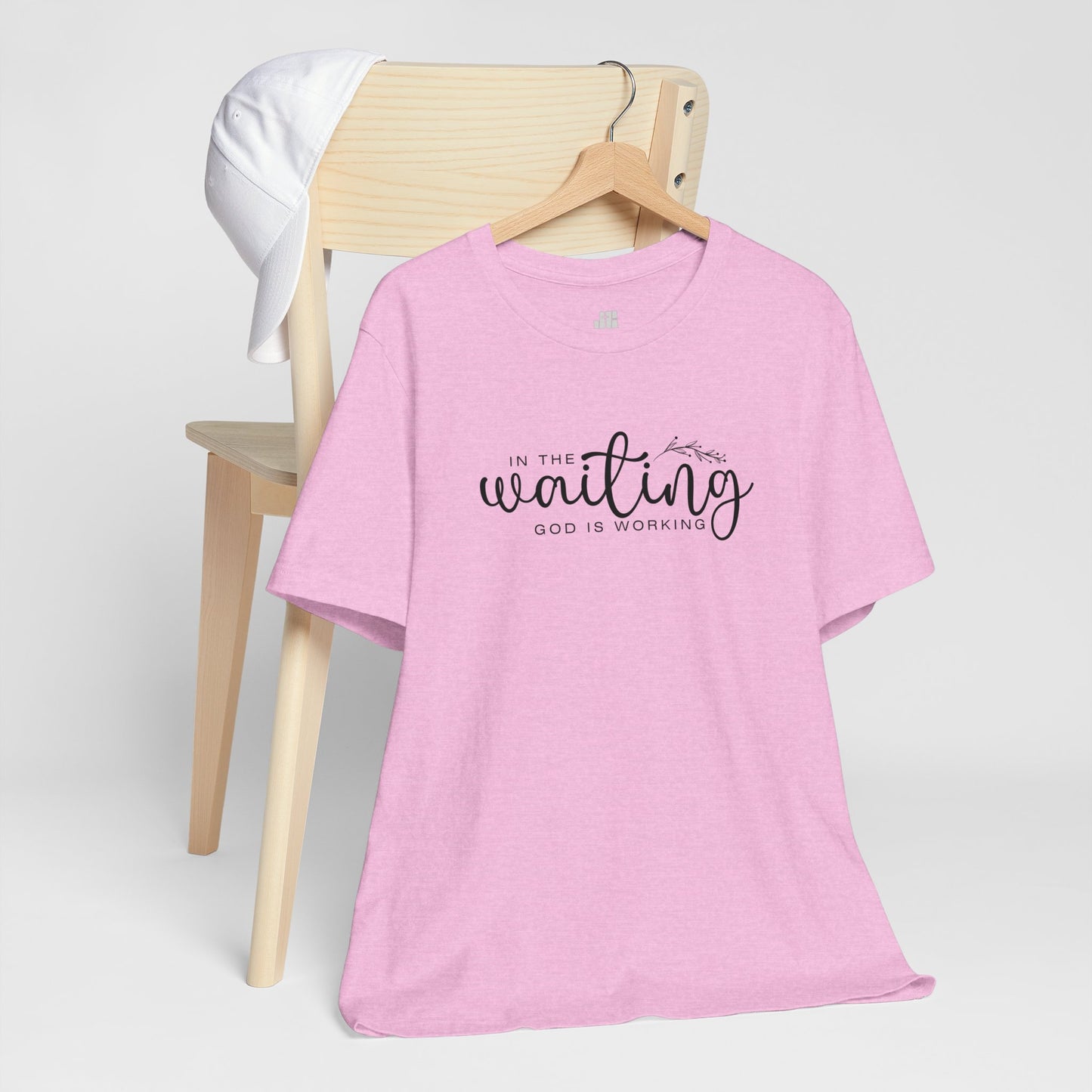 In the Waiting God is Working Christian Soft Cotton Tee