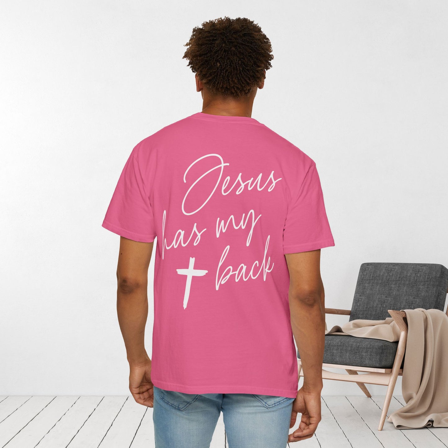 Comfort Colors Jesus Has My Back Christian Shirt