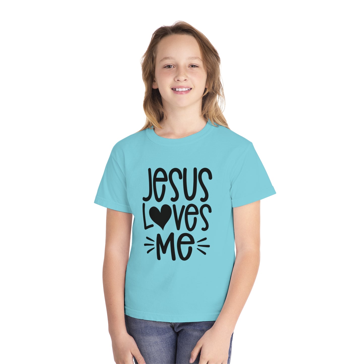 Jesus Loves Me Comfort Colors Youth Christian Tee