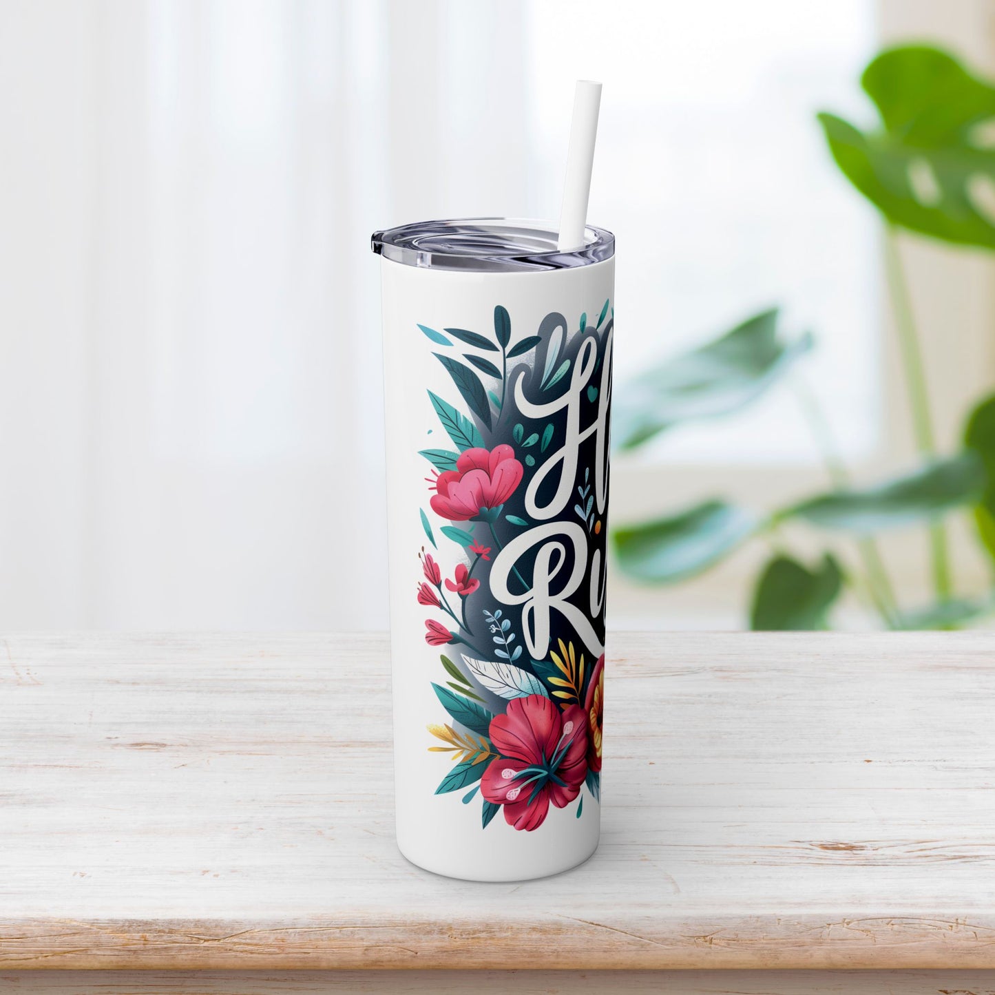 He is Risen Skinny Tumbler with Straw - 20oz