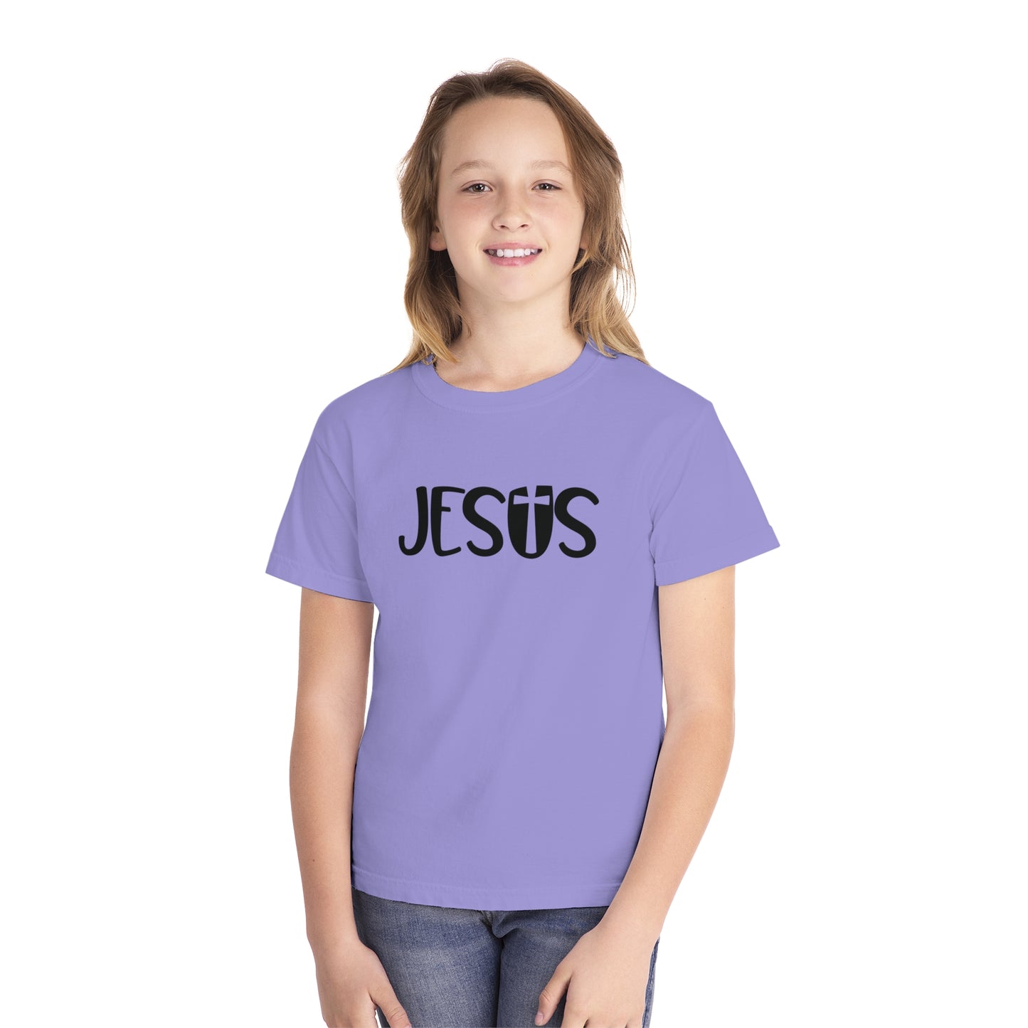 Jesus Comfort Colors Youth Christian T-shirt